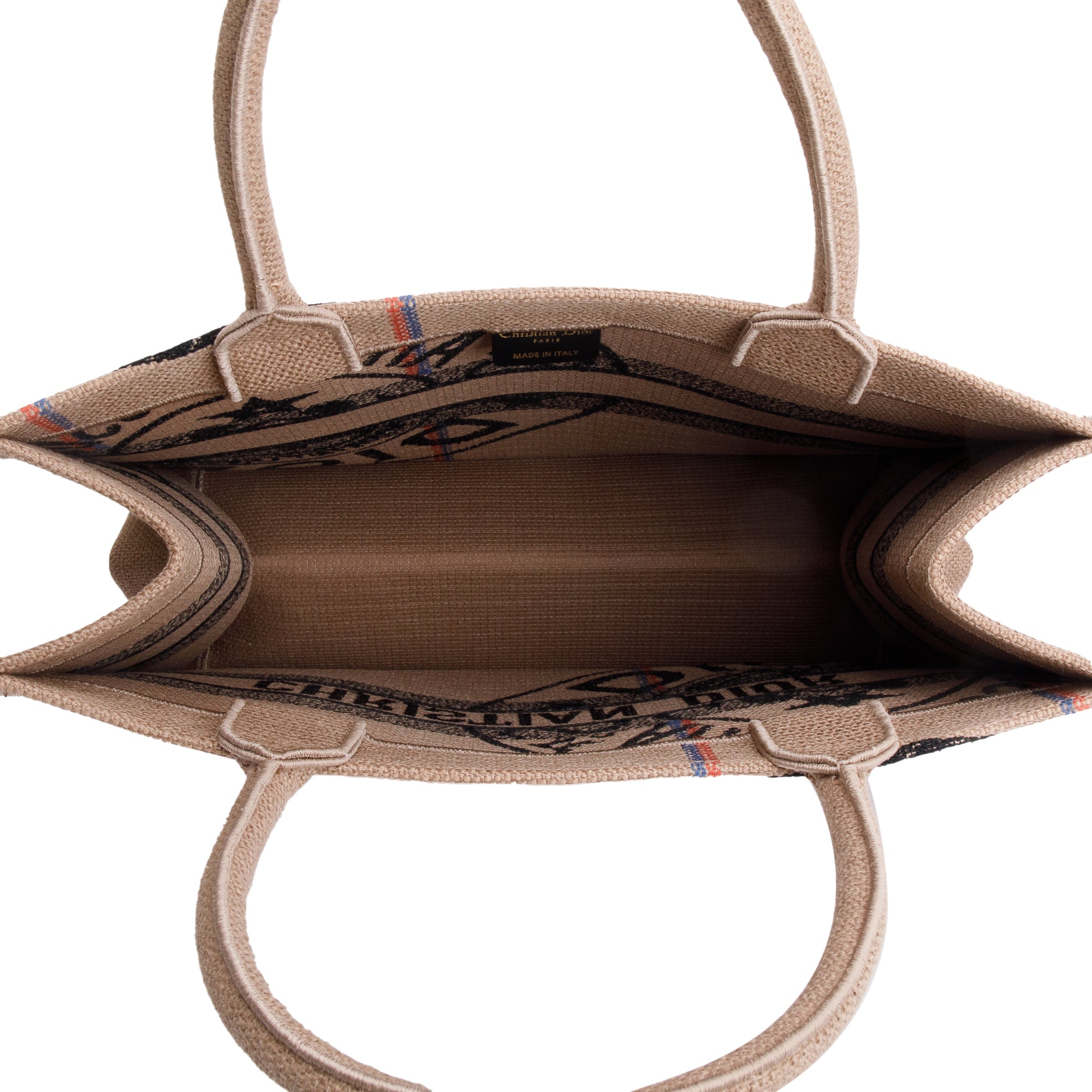 Christian Dior 2023 Beige Canvas L'Union Fait La Force Medium Book Tote w/ Authenticity Card