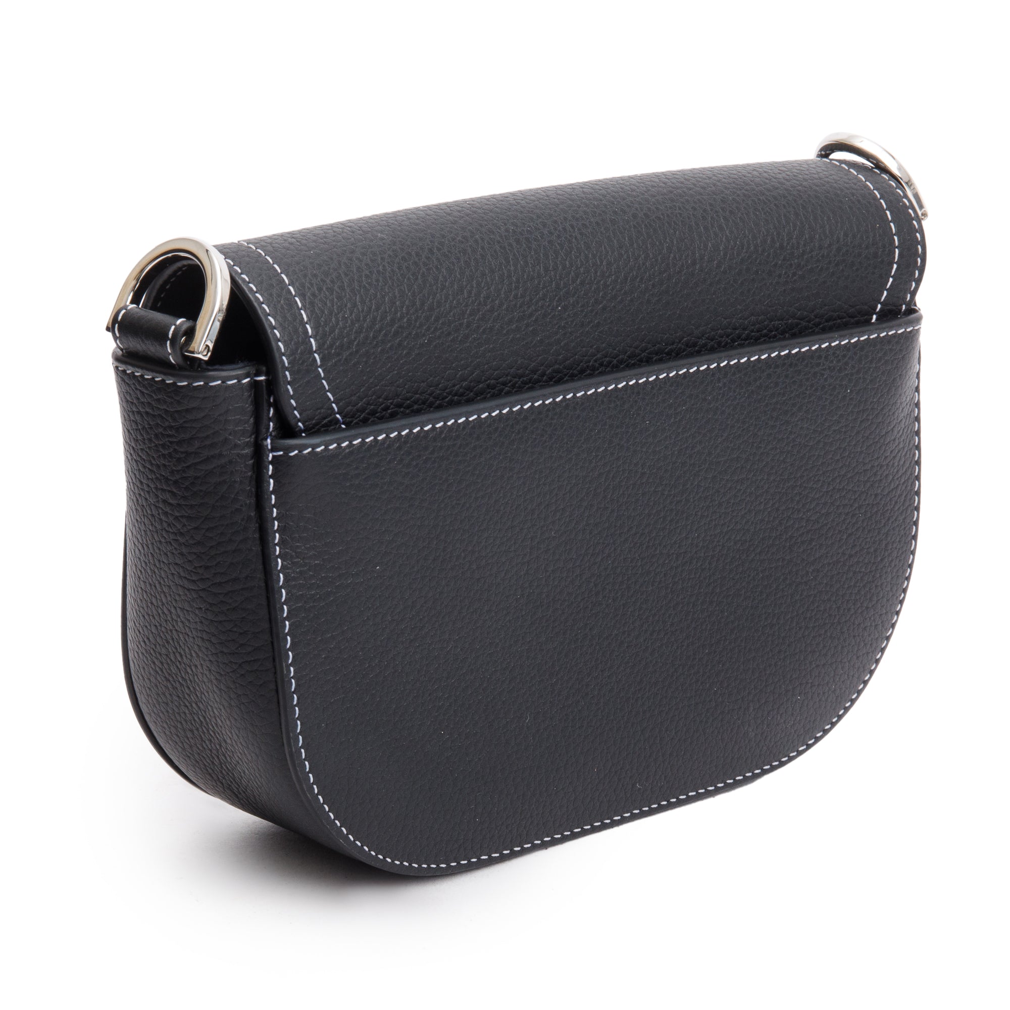 Christian Dior 2023 Black Calfskin Leather Mini Saddle Messenger Bag w/ Receipt