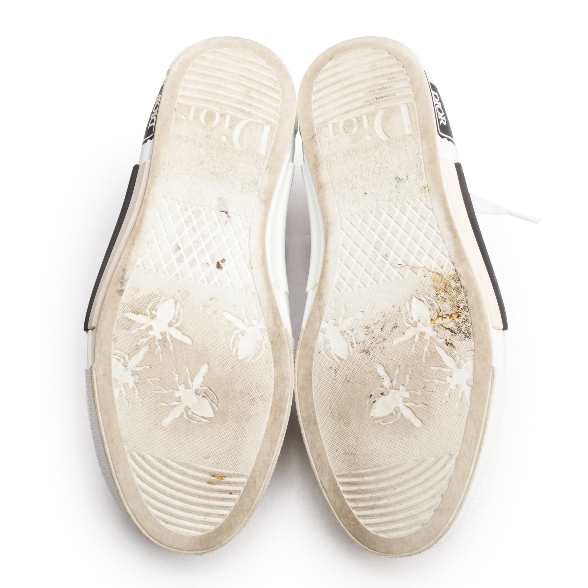 Christian Dior 2023 Black/White Oblique Transparent Canvas B23 Low Sneakers, Size 38 w/ Box & Receipt
