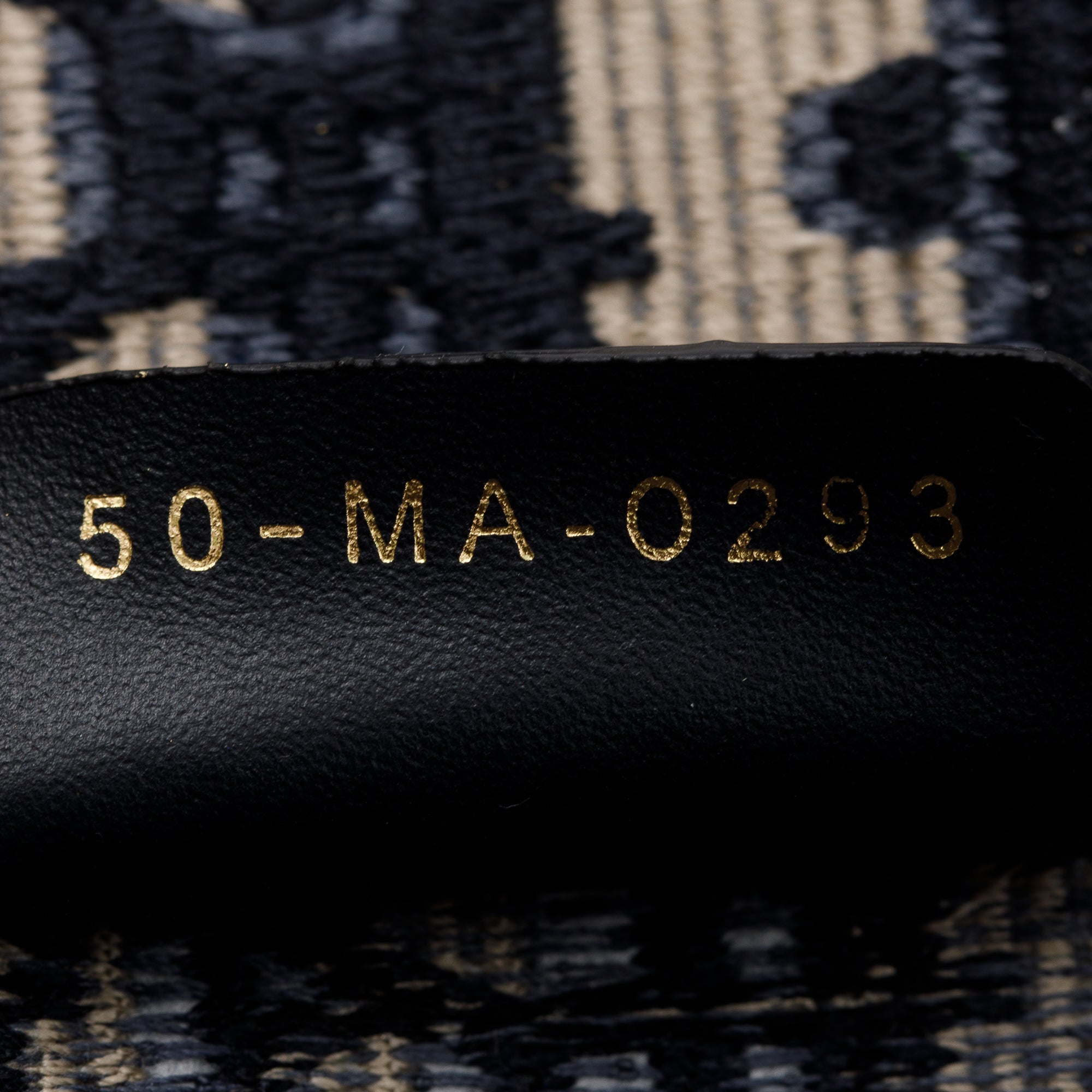 Christian Dior 2023 Ecru and Blue Dior Oblique Embroidery Large Book Tote