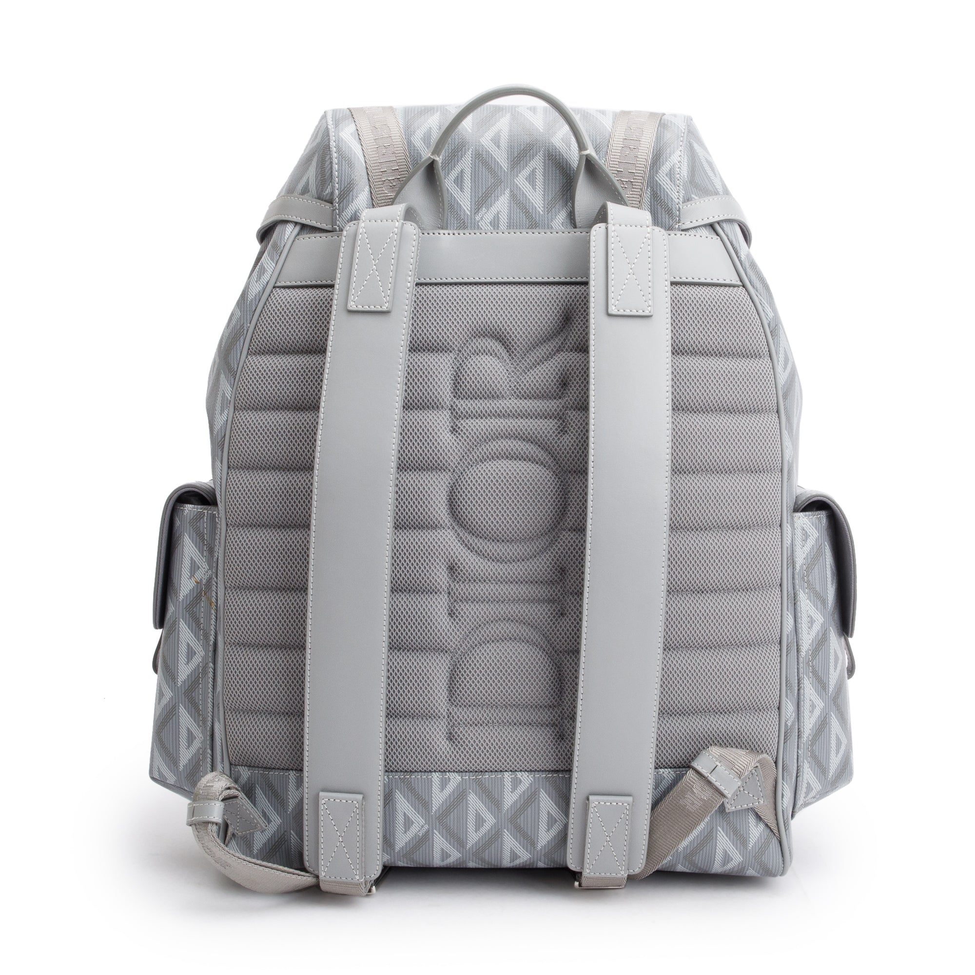Christian Dior 2023 Grey Diamond Canvas Hit The Road Backpack w/ Box & Receipt