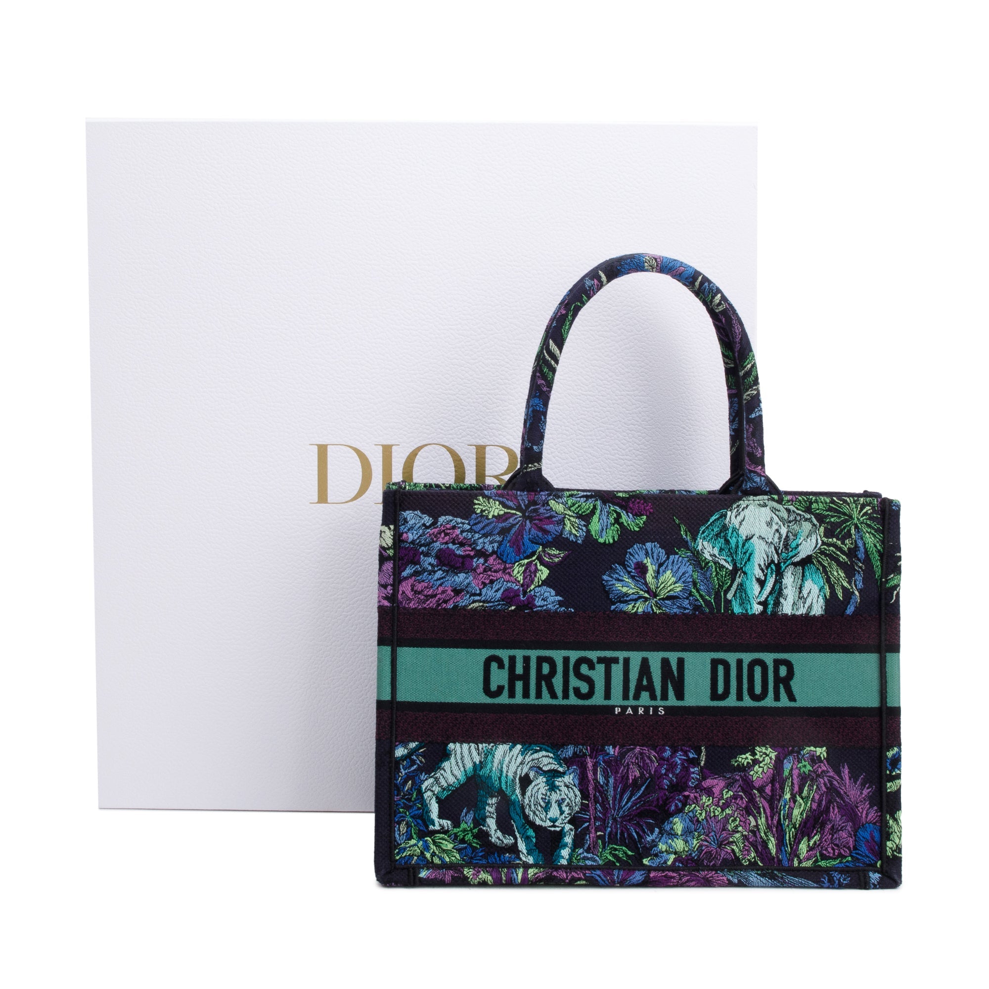Christian Dior 2023 Medium Multicolor Toile de Jouy Voyage Embroidery Canvas Book Tote w/ Box & Receipt