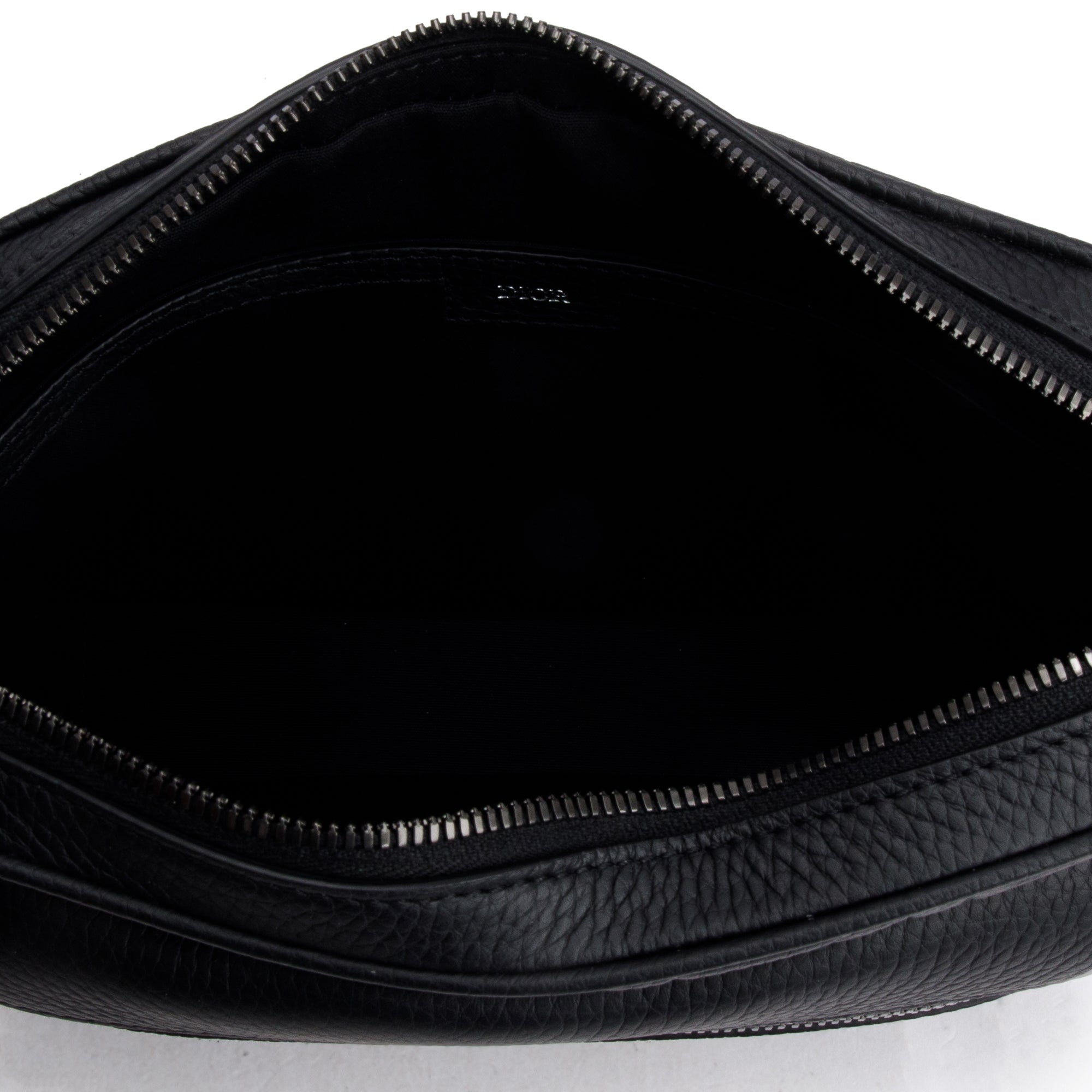 Christian Dior 2024 Black Leather Rider 2.0 Zipped Messenger Bag w/ Box