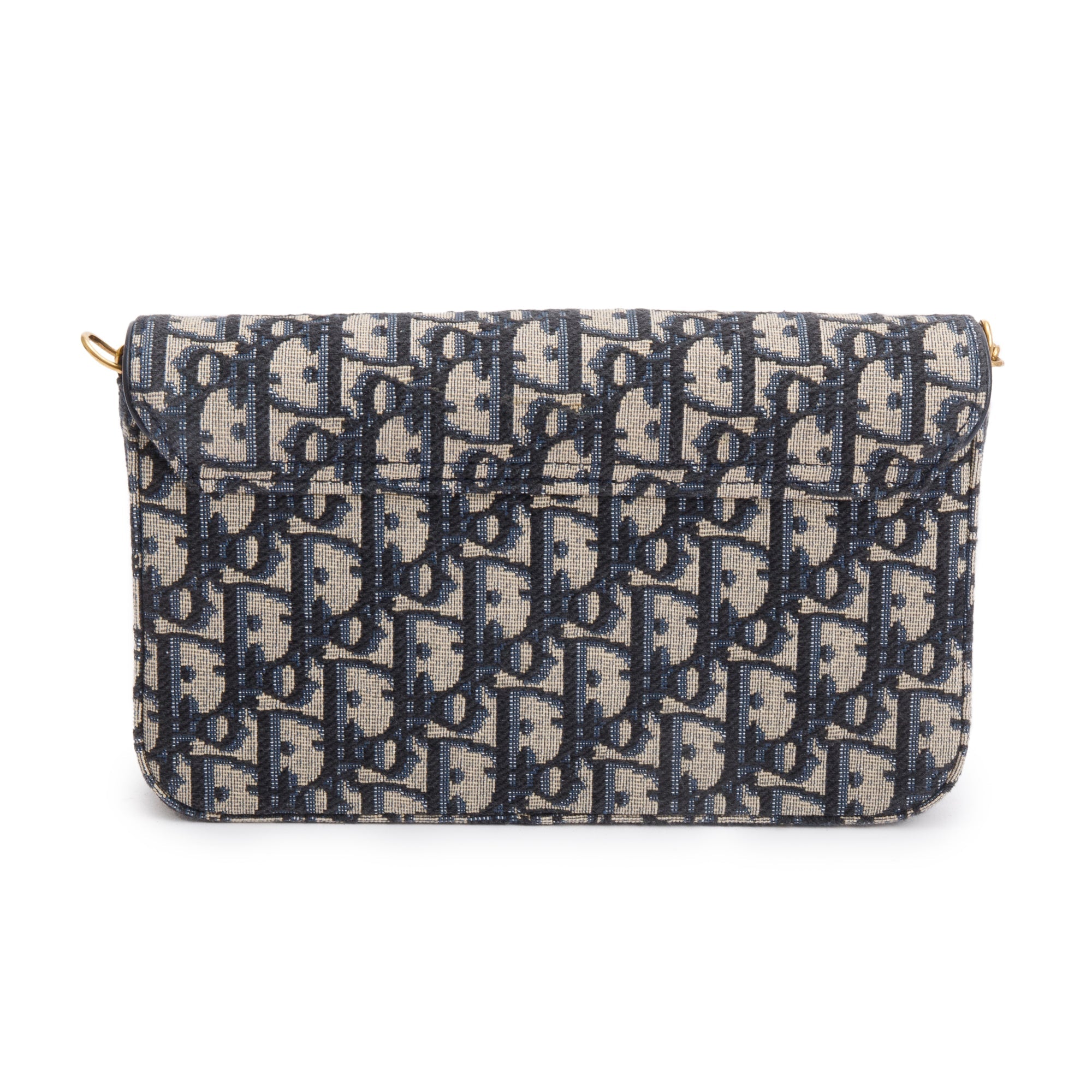 Christian Dior 2024 Oblique Jacquard Saddle Pouch with Chain