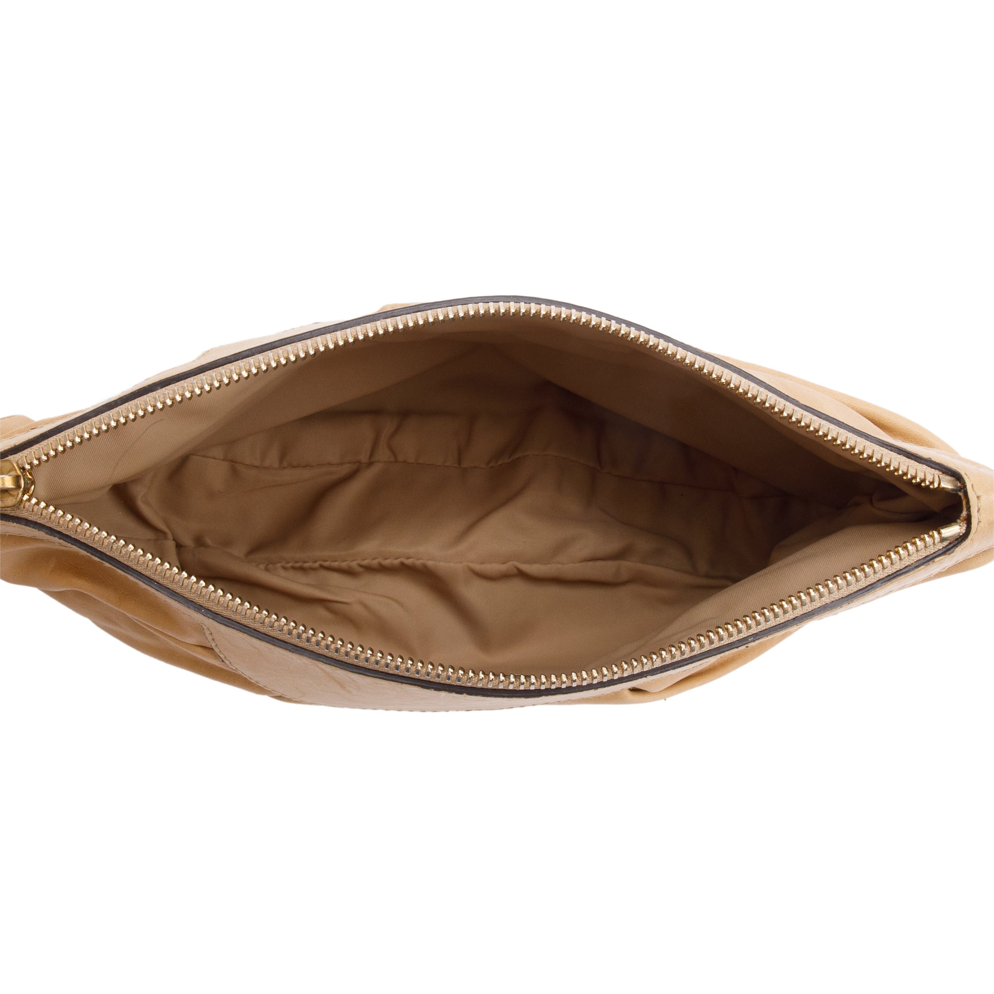 Christian Dior Beige Calfskin Leather Soft Babe Handle Bag w/ pouch