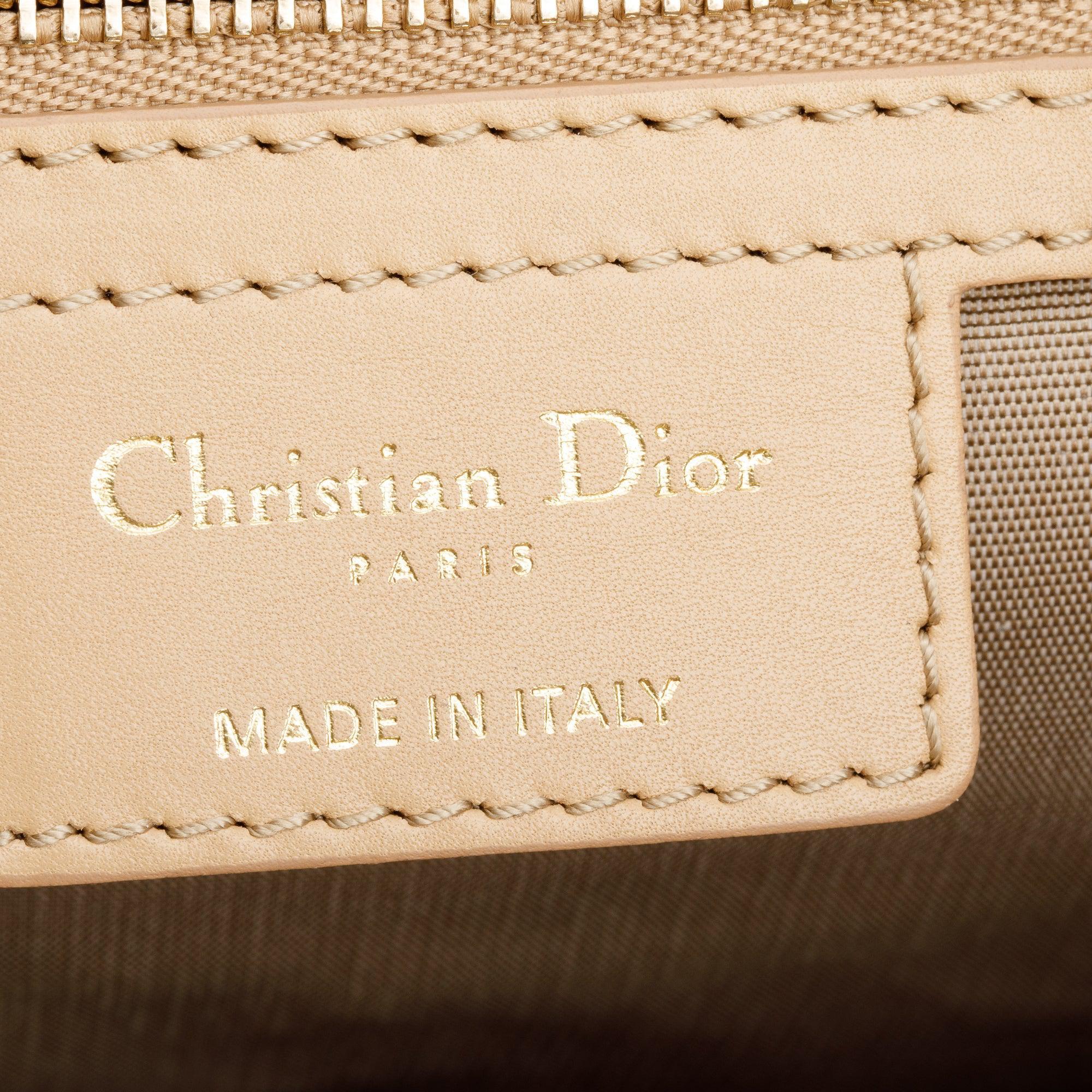 Christian Dior Beige Cannage Panarea Shopping Tote
