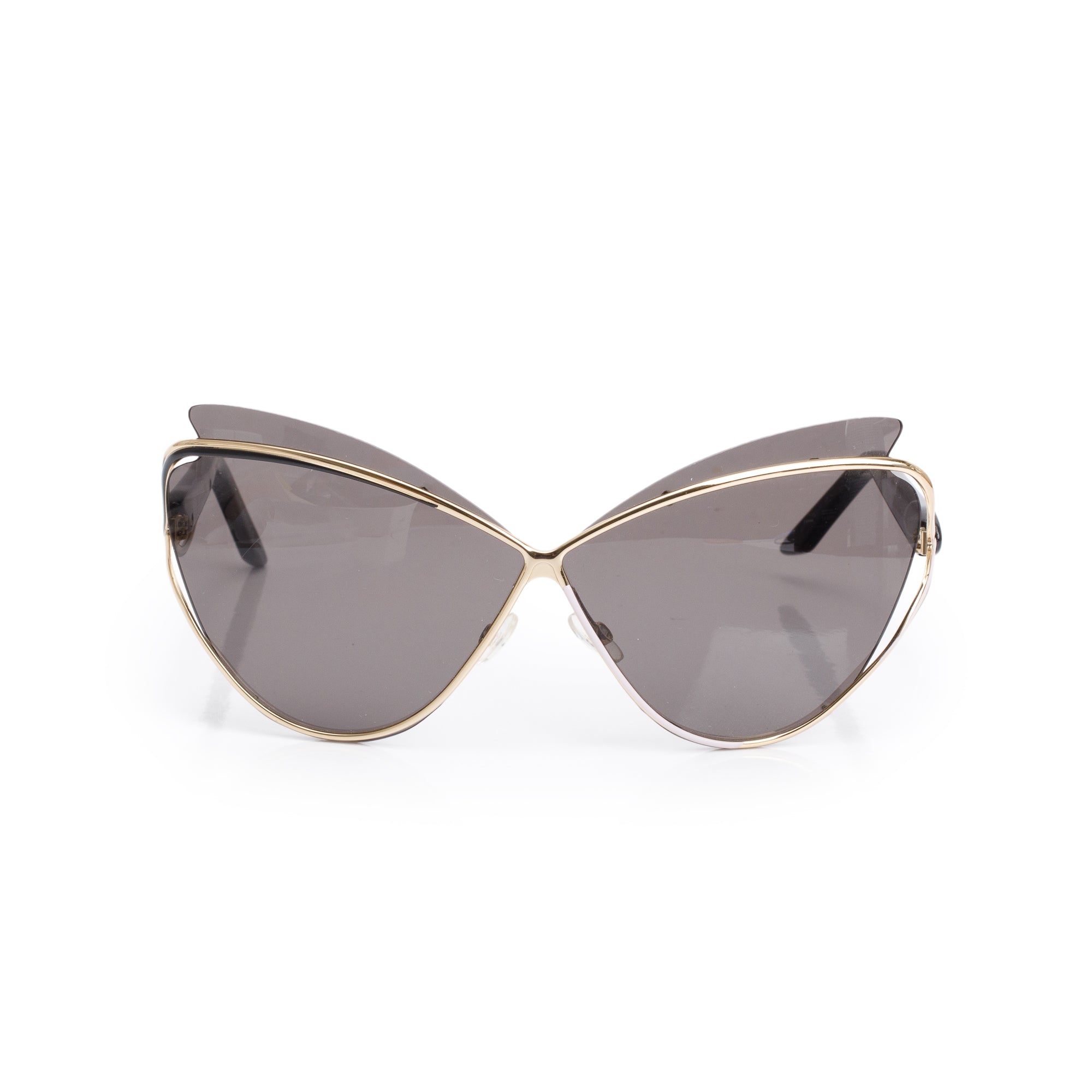 Christian Dior Black Acetate DiorAudacieuse1 Cat-Eye Sunglasses w/ Case