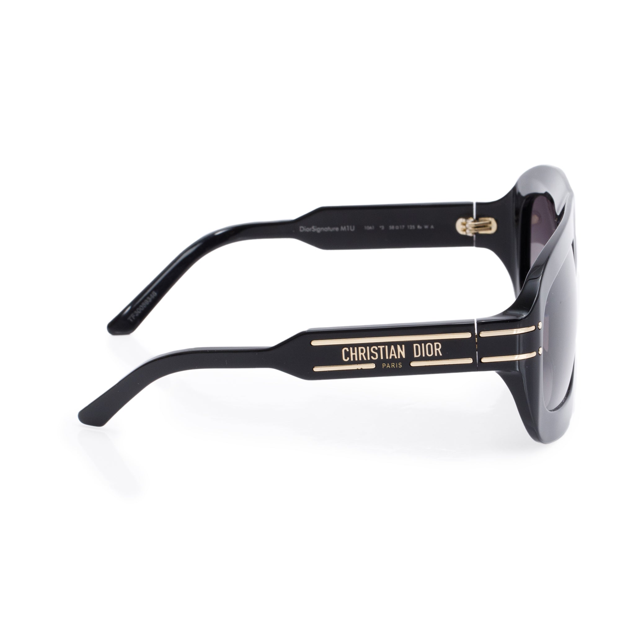 Christian Dior Black Acetate DiorSignature M1U Oversized Sunglasses w/ Box & Case