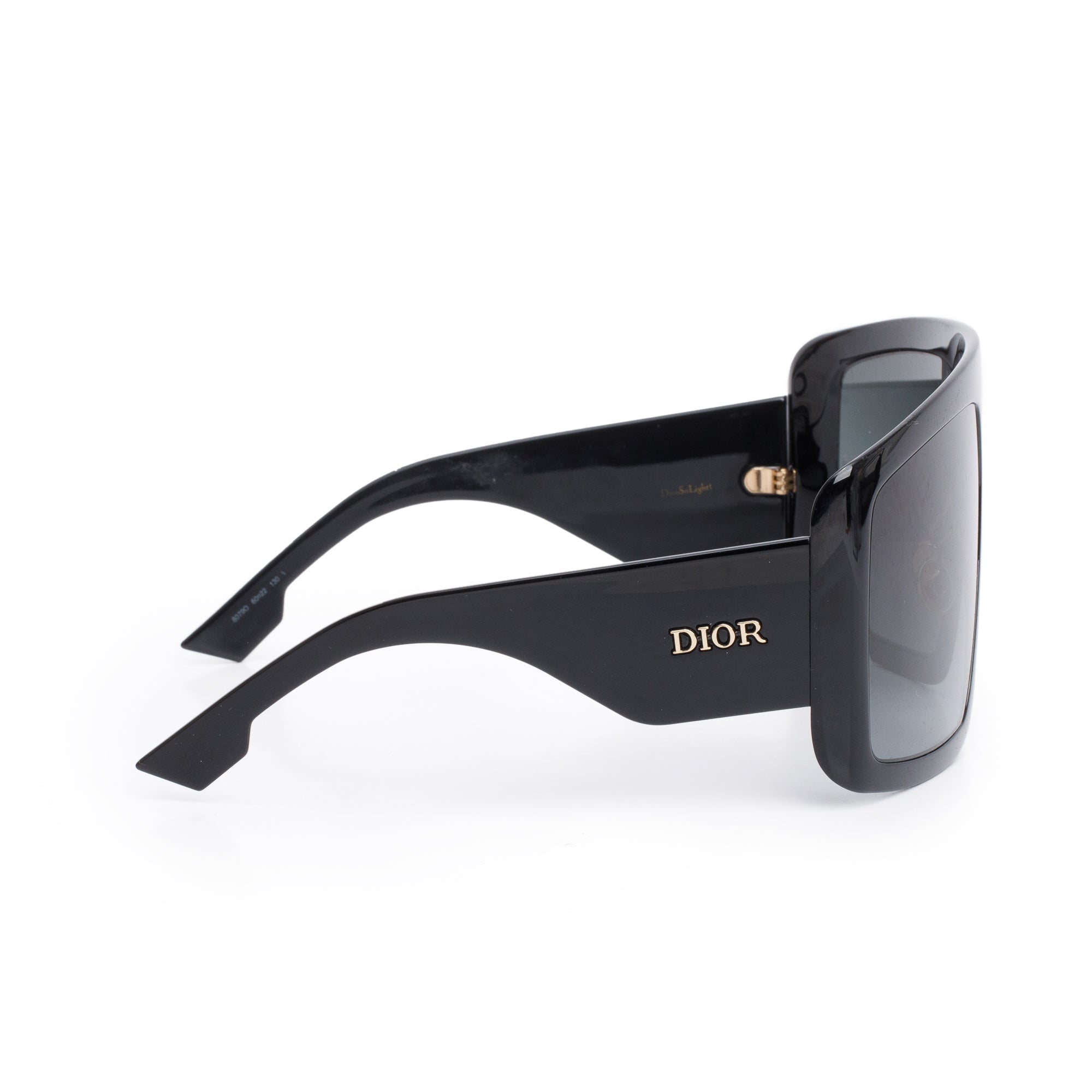 Christian Dior Black Acetate DiorSoLight1 Shield Sunglasses w/ Case