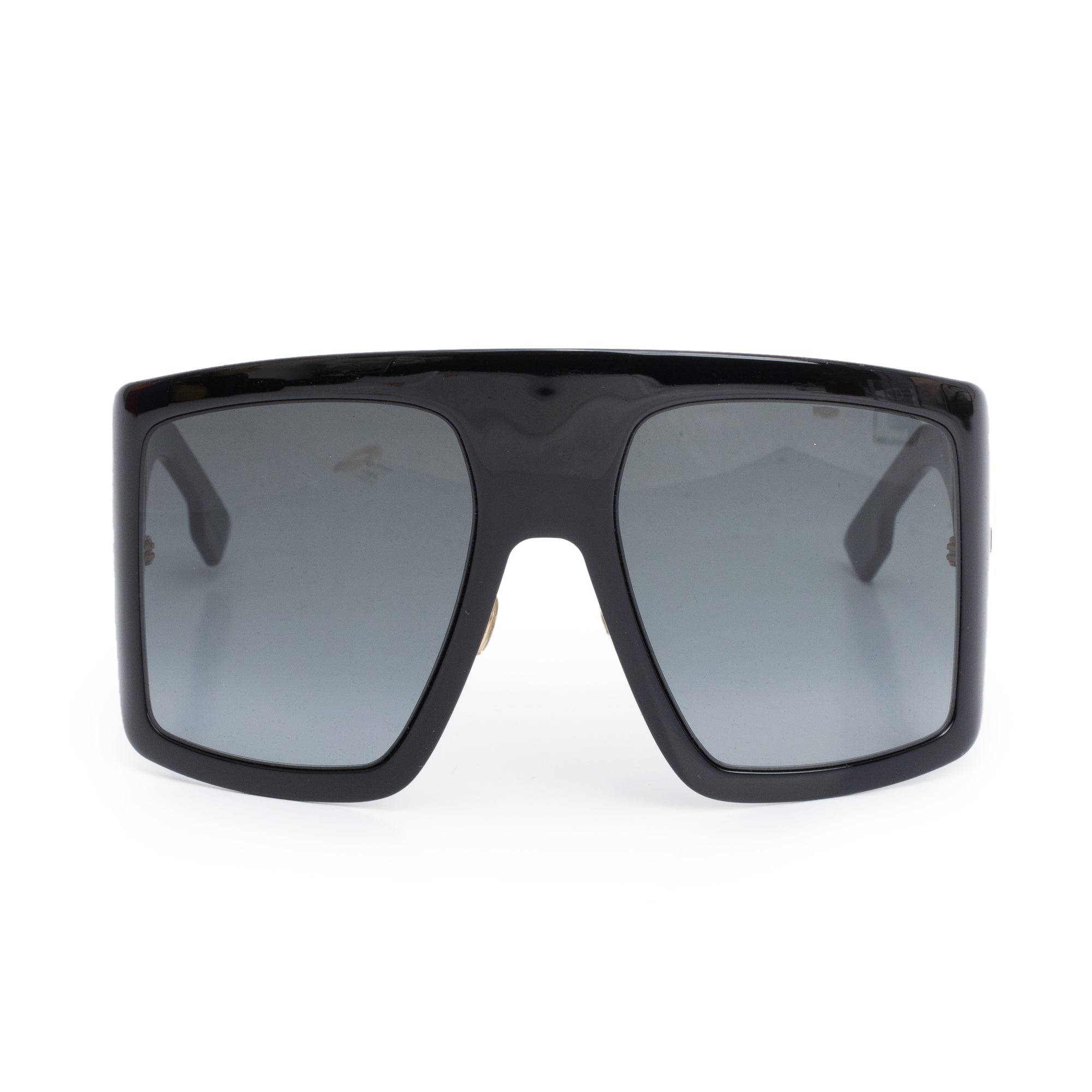 Christian Dior Black Acetate DiorSoLight1 Shield Sunglasses w/ Case