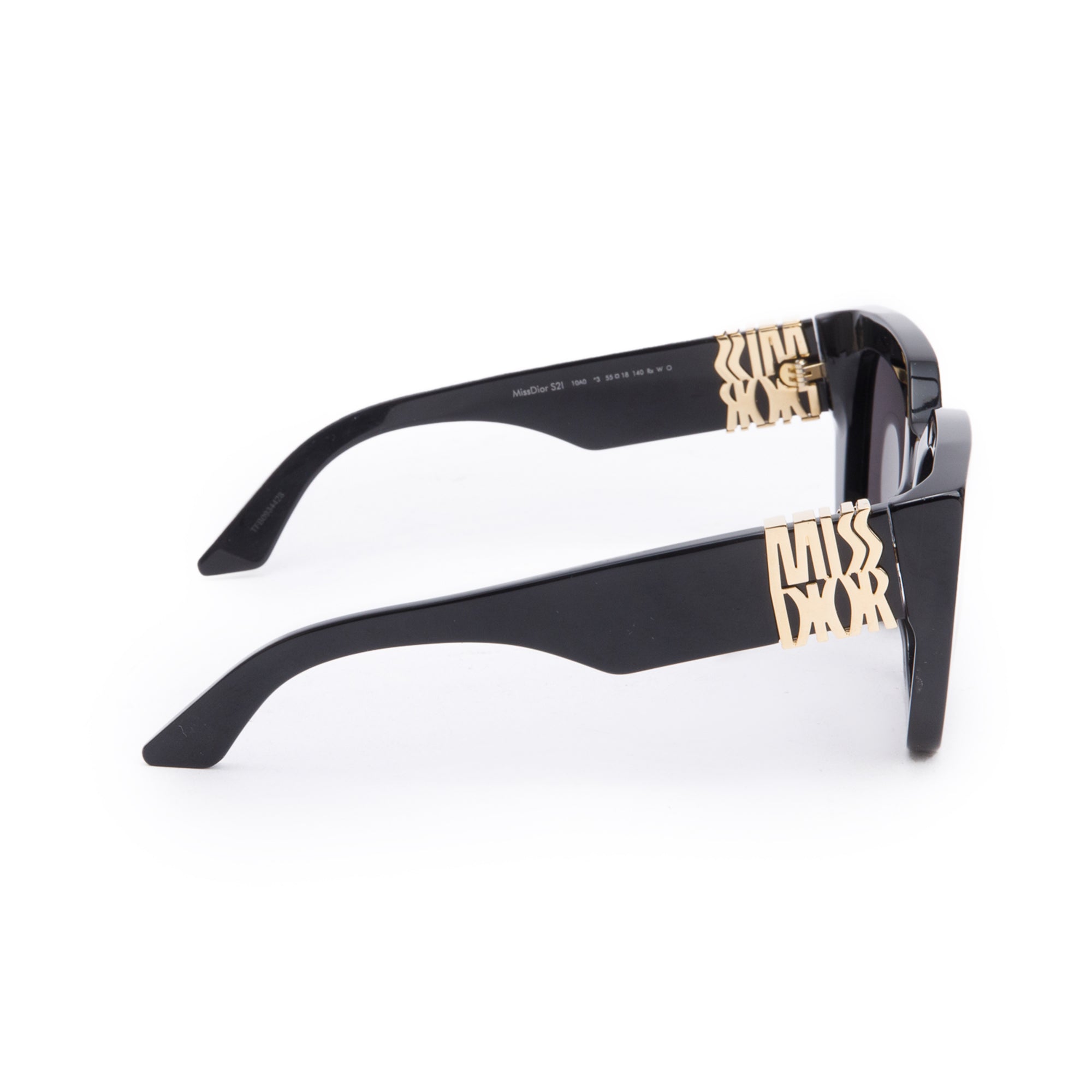Christian Dior Black Acetate MissDior S21 Square Sunglasses w/ Box & Case