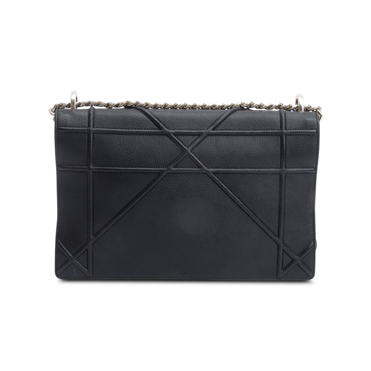 Christian Dior Black Calfskin Leather Medium Diorama Flap Bag