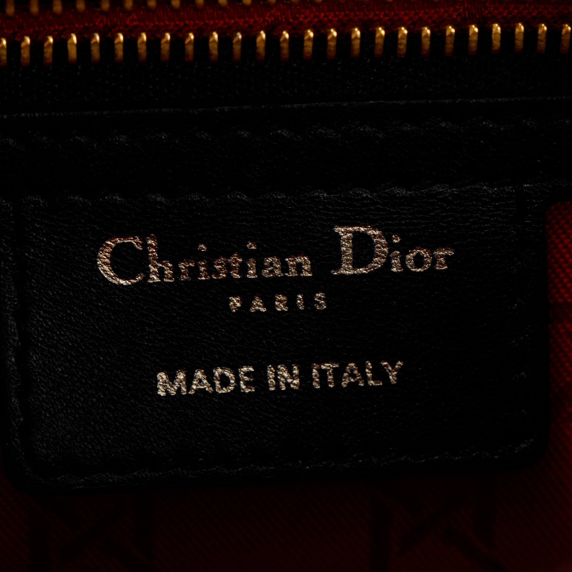 Christian Dior Black Cannage Lambskin Leather Medium Lady Dior Bag w/ Strap