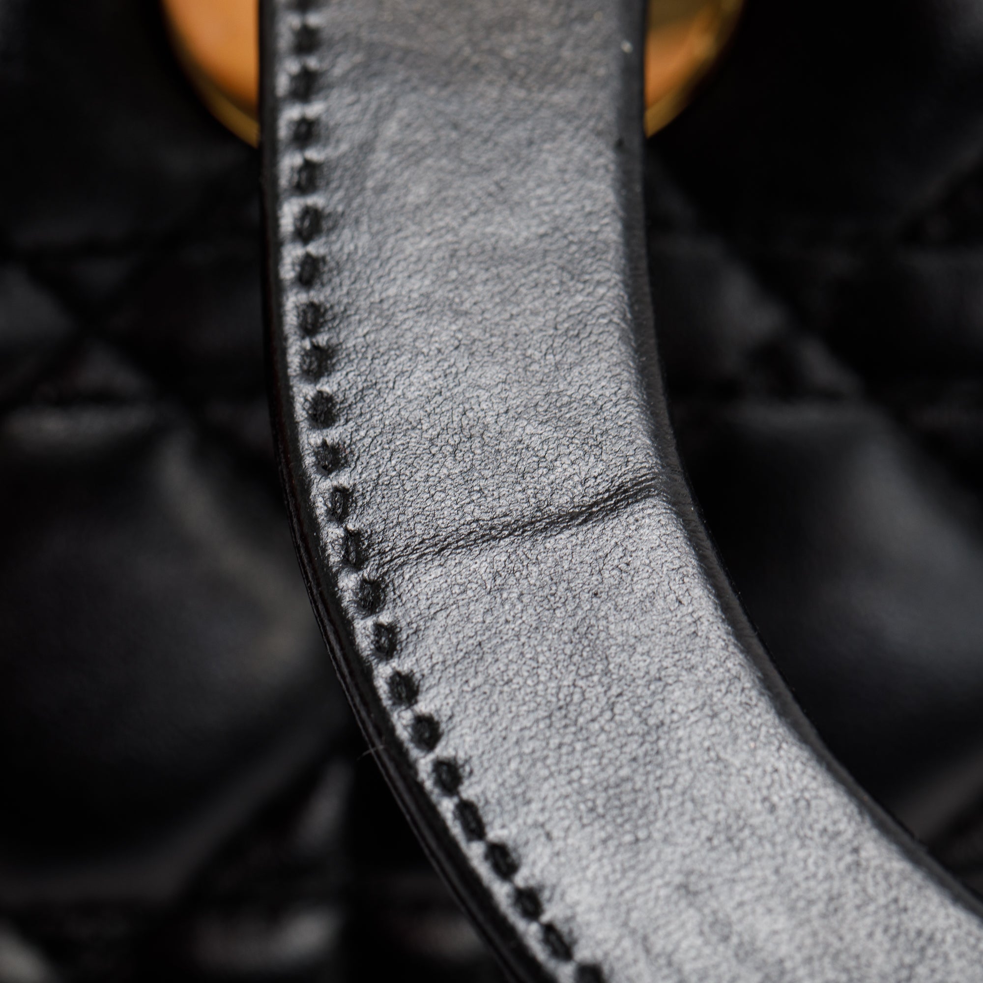 Christian Dior Black Cannage Lambskin Leather Medium Lady Dior Bag w/ Strap