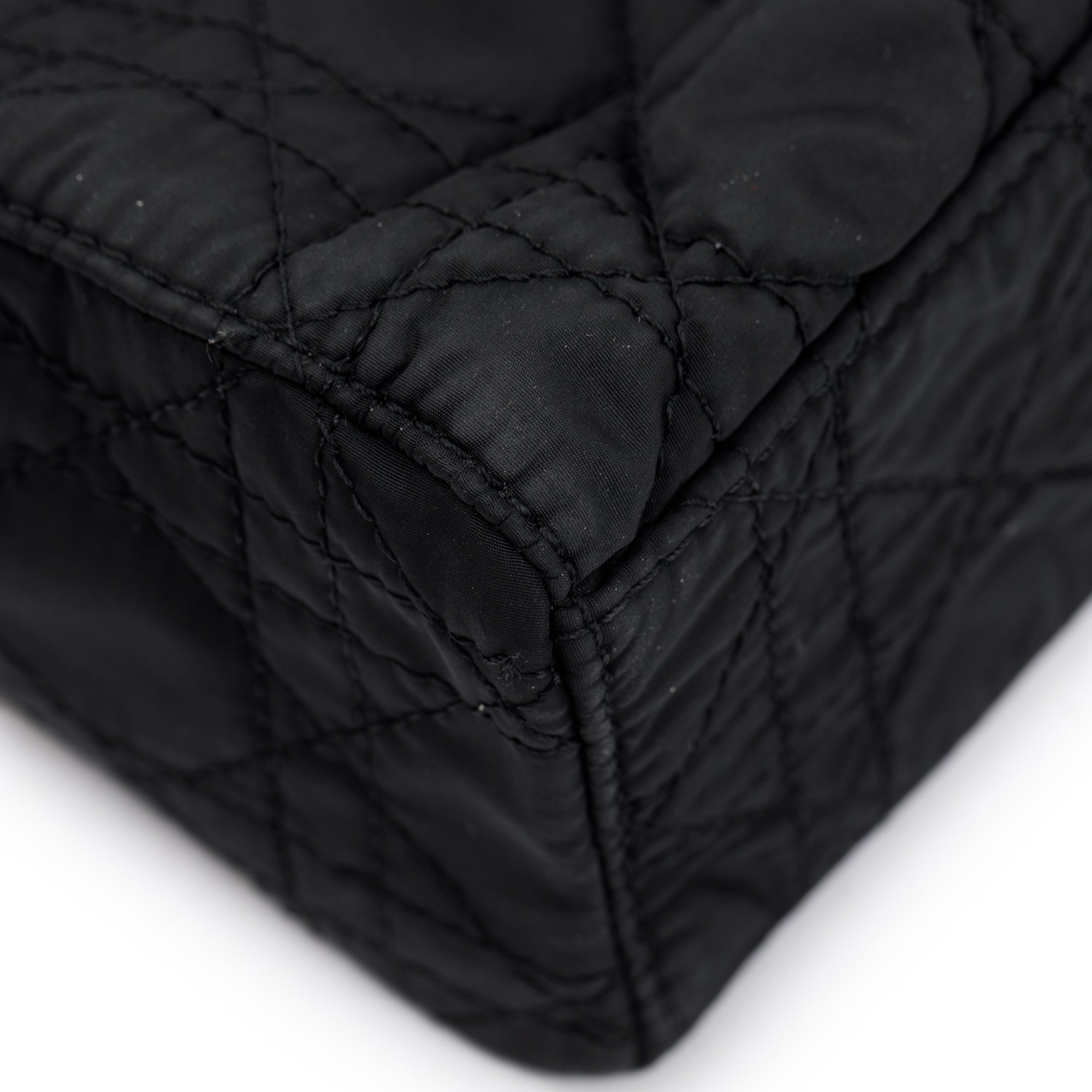 Christian Dior Black Cannage Nylon Mini Lady Dior Bag w/ Strap