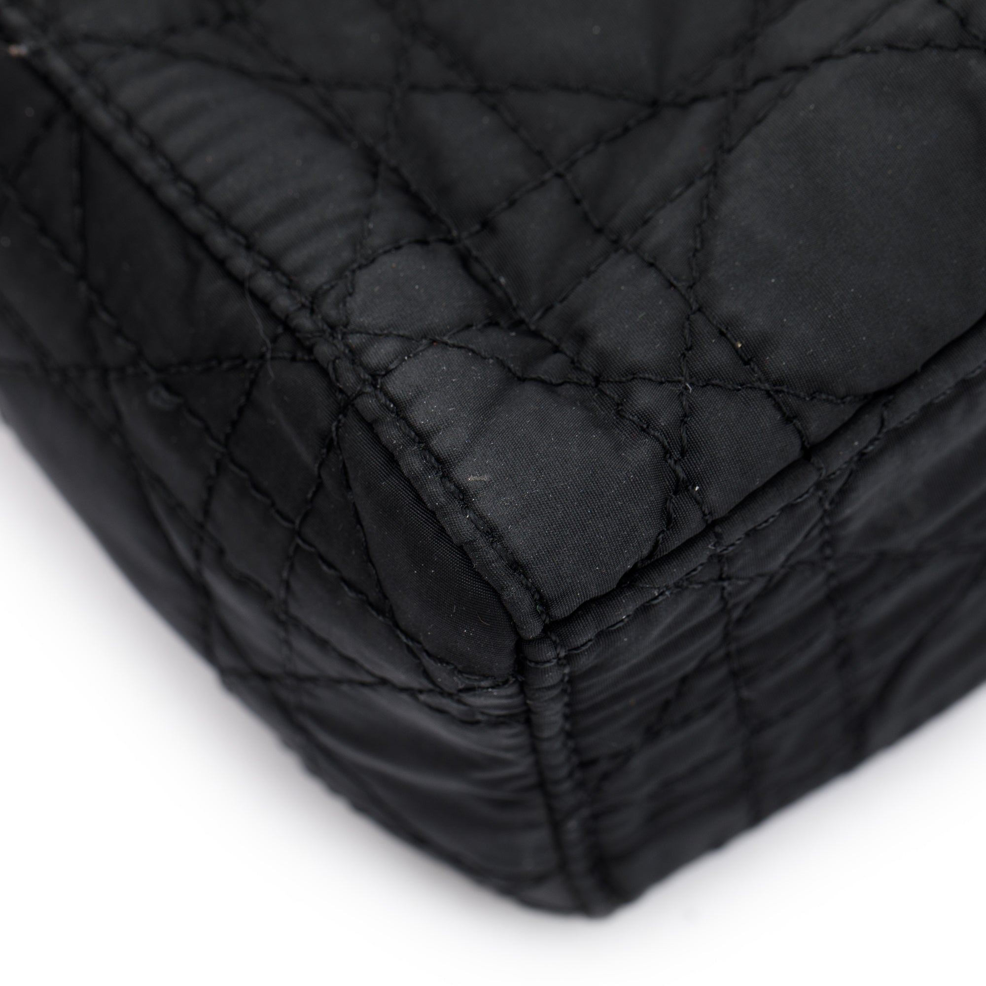 Christian Dior Black Cannage Nylon Mini Lady Dior Bag w/ Strap