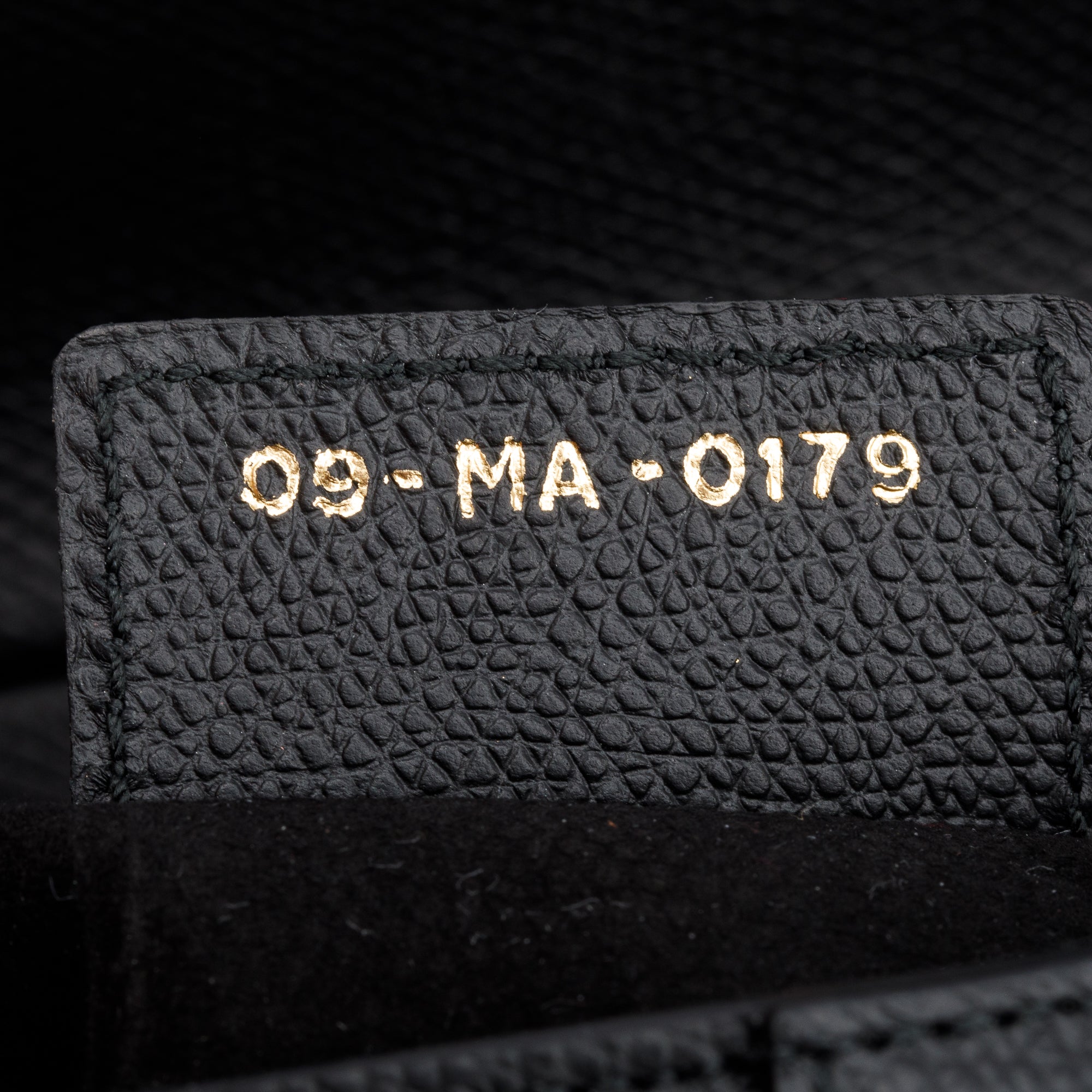 Christian Dior Black Grained Calfskin Leather Saddle Bag