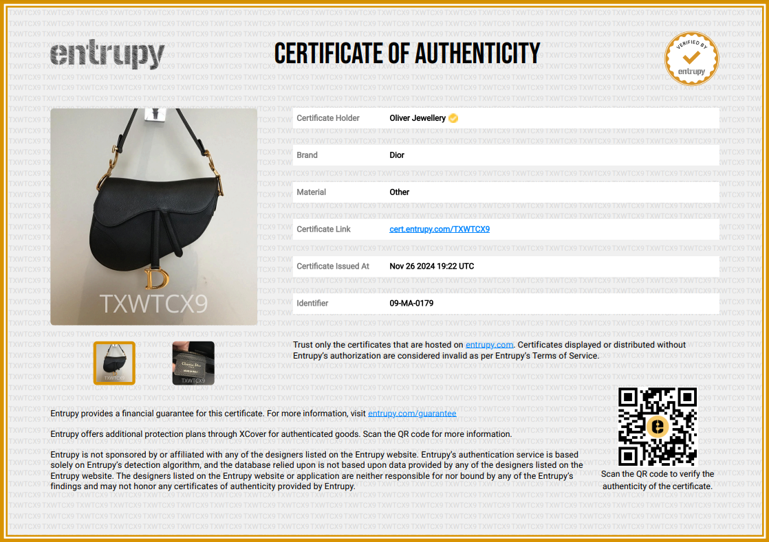 Christian Dior Black Grained Calfskin Leather Saddle Bag