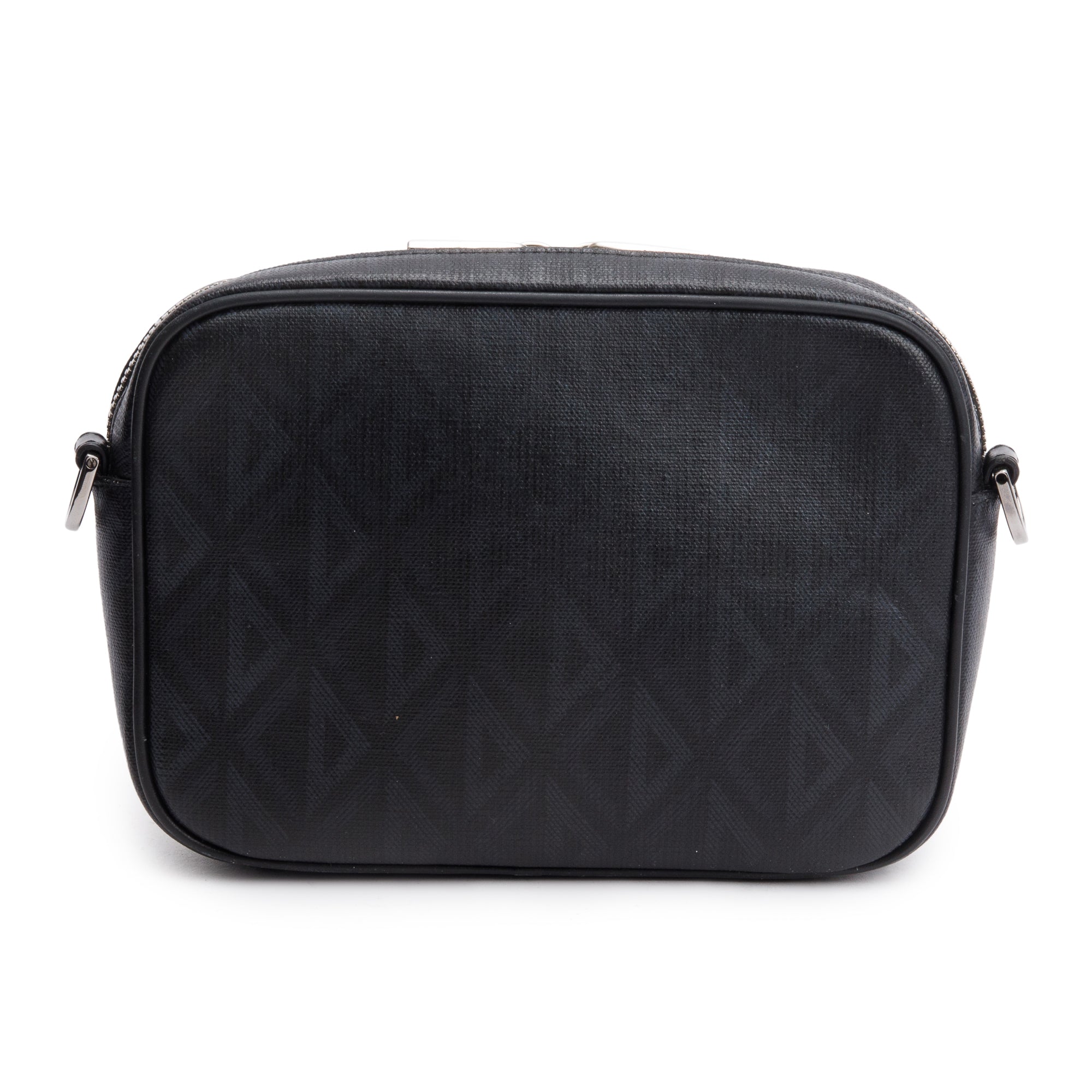 Christian Dior Black Leather CD Diamond Coated Canvas Hit The Road Bag