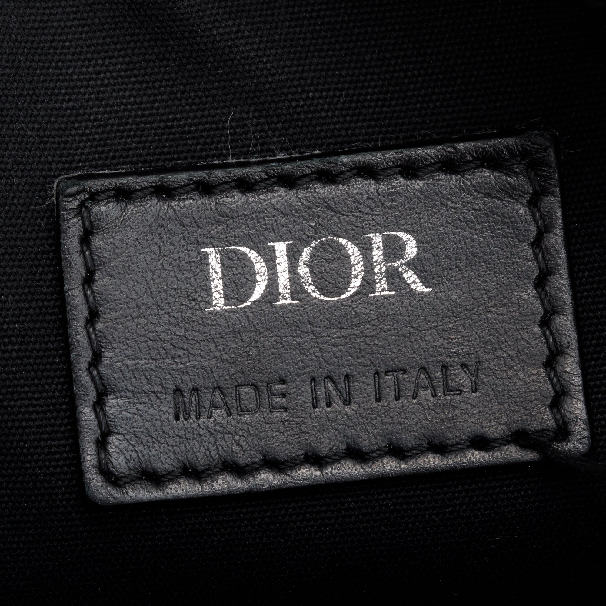 Christian Dior Black Leather CD Diamond Coated Canvas Hit The Road Bag