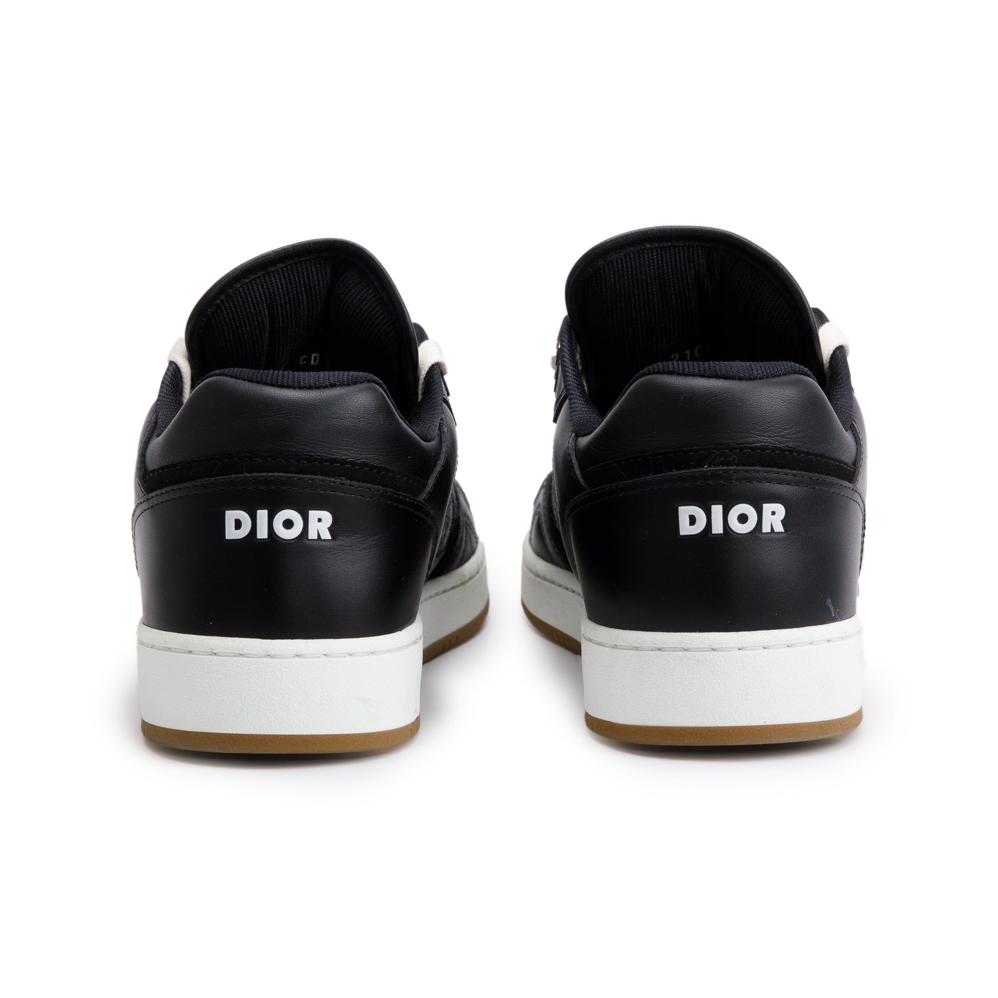 Christian Dior Black Leather Oblique Jacquard B27 Sneakers, Size 42 w/ Box