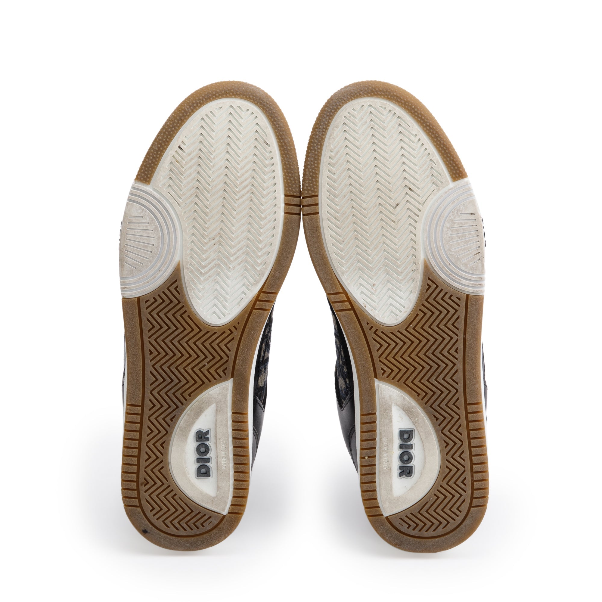 Christian Dior Black Leather Oblique Jacquard B27 Sneakers, Size 42 w/ Box