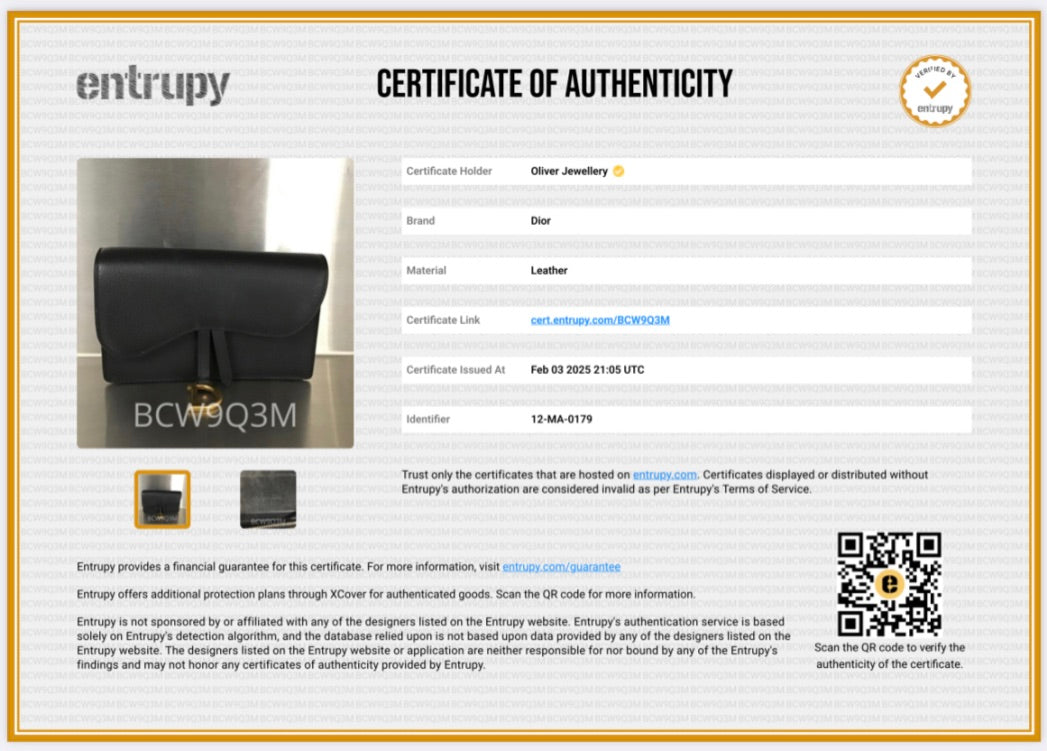 Christian Dior Black Leather Saddle Belt Pouch w/ Box & Authenticity Card