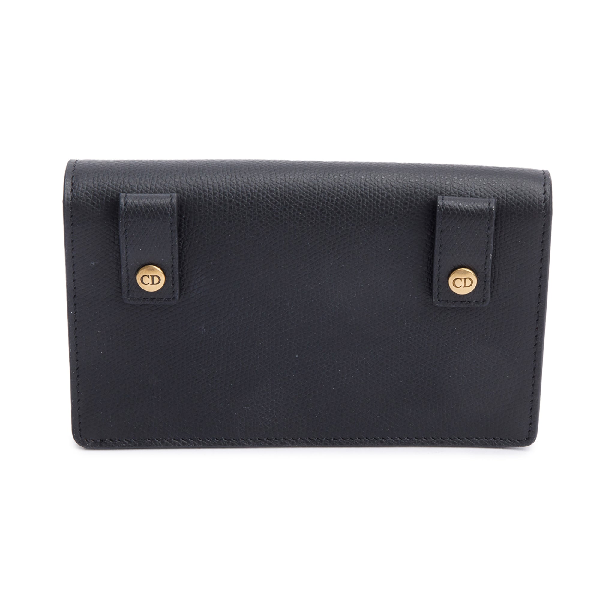 Christian Dior Black Leather Saddle Belt Pouch w/ Box & Authenticity Card