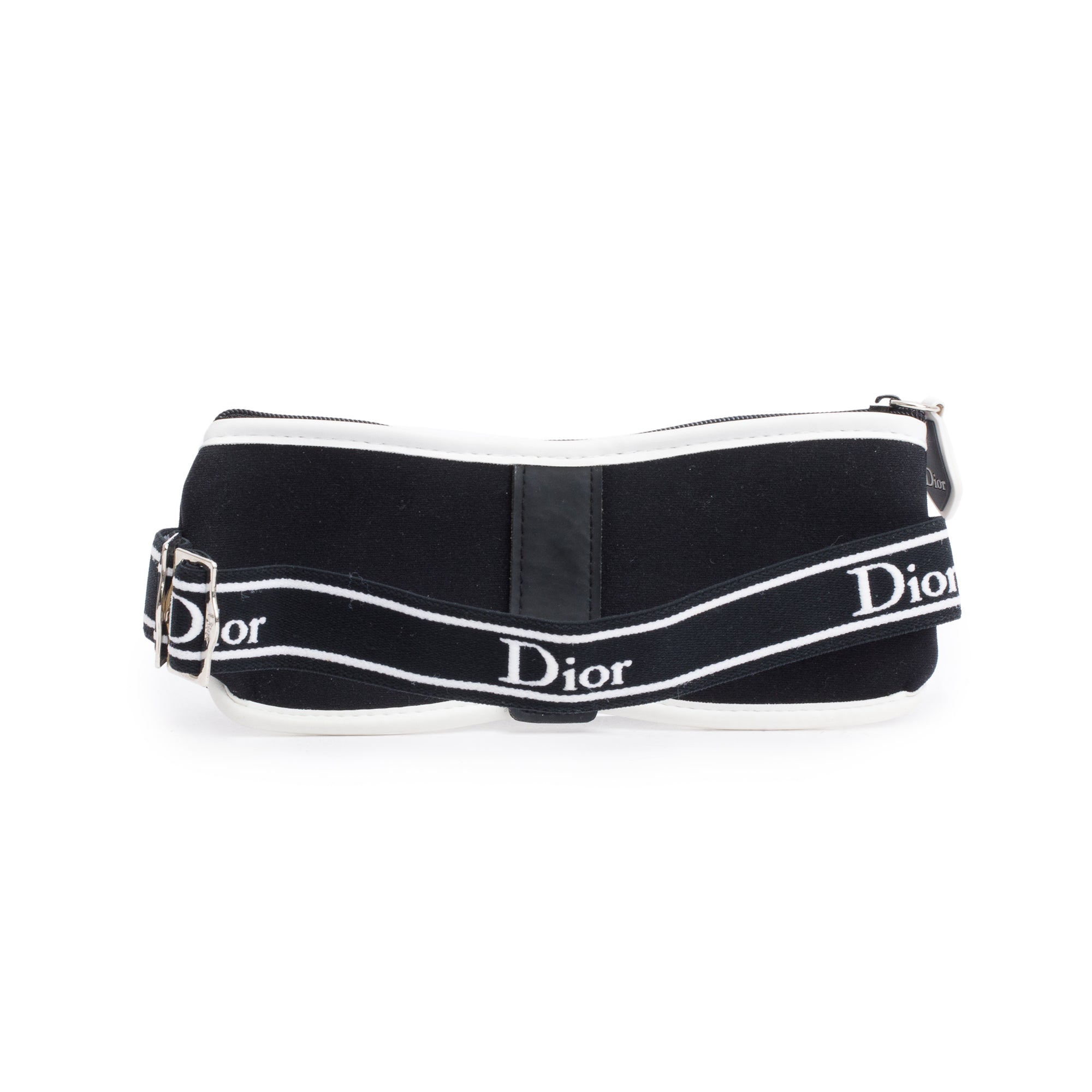 Christian Dior Black Neoprene Logo Travel Sleep Mask