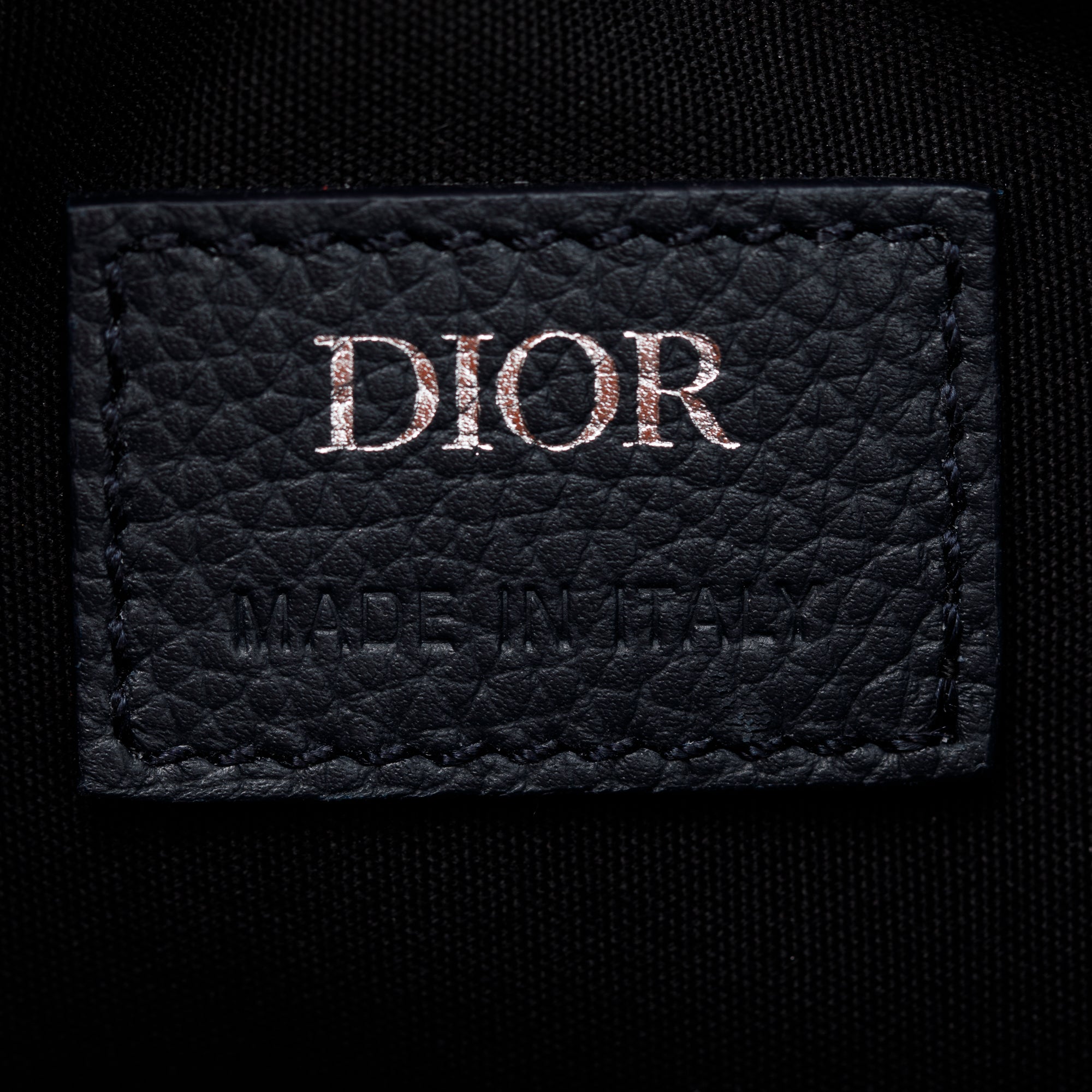 Christian Dior Black Oblique Jacquard Saddle Pouch w/ Box & Authenticity Card