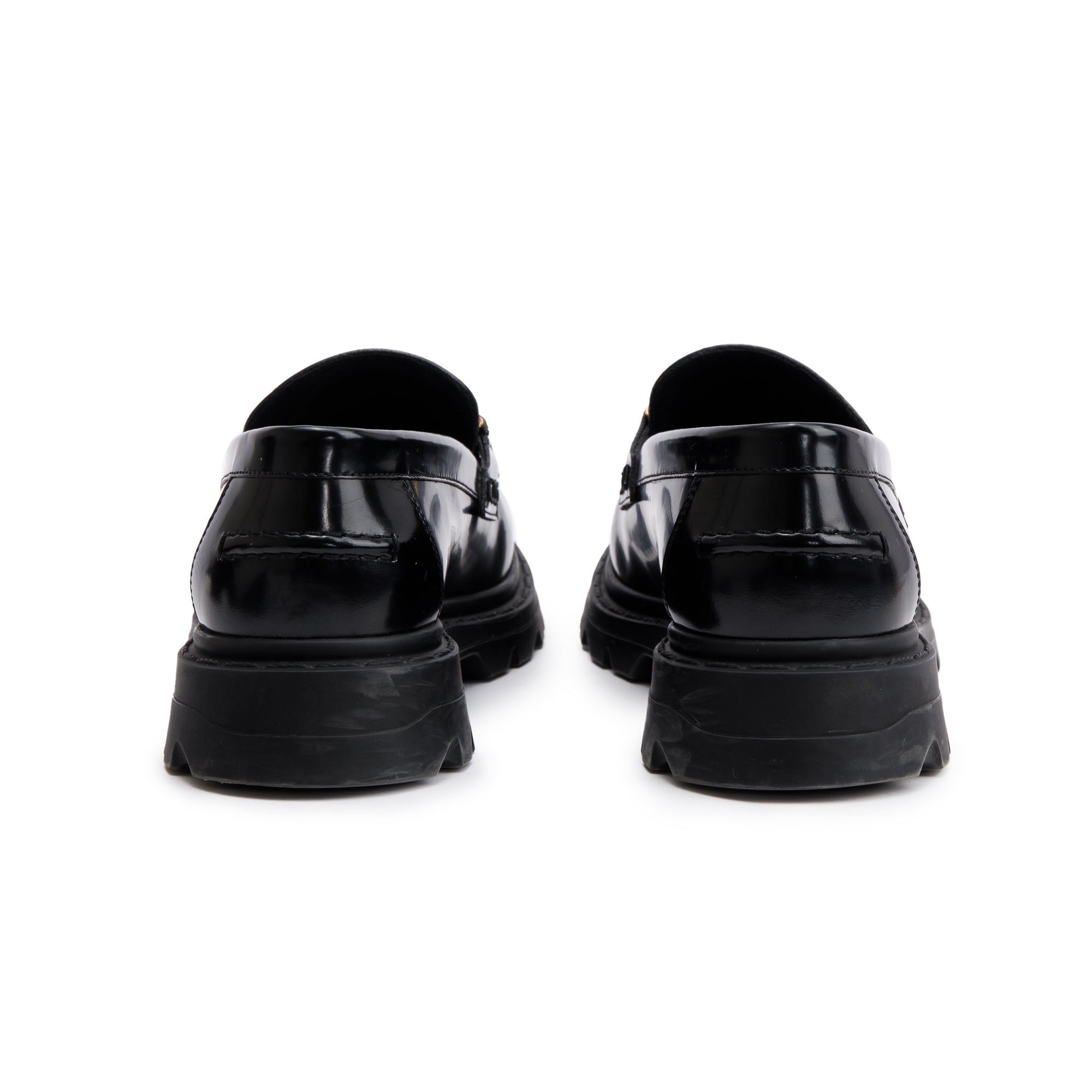 Christian Dior Black Smooth Calfskin Leather Dior Code Loafers, Size 37