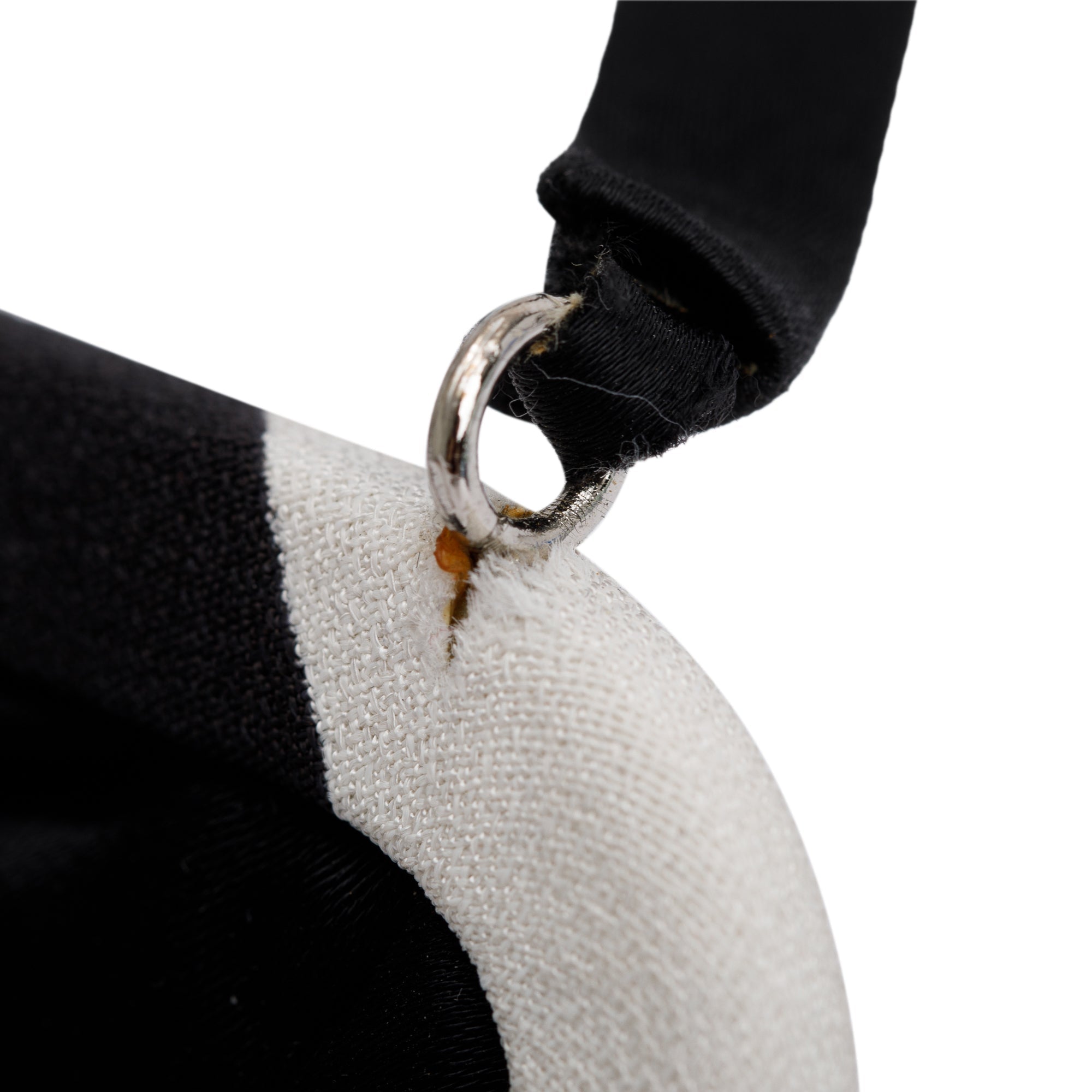 Christian Dior Black & White Canvas Frame Clutch Bag w/ Authenticity Card