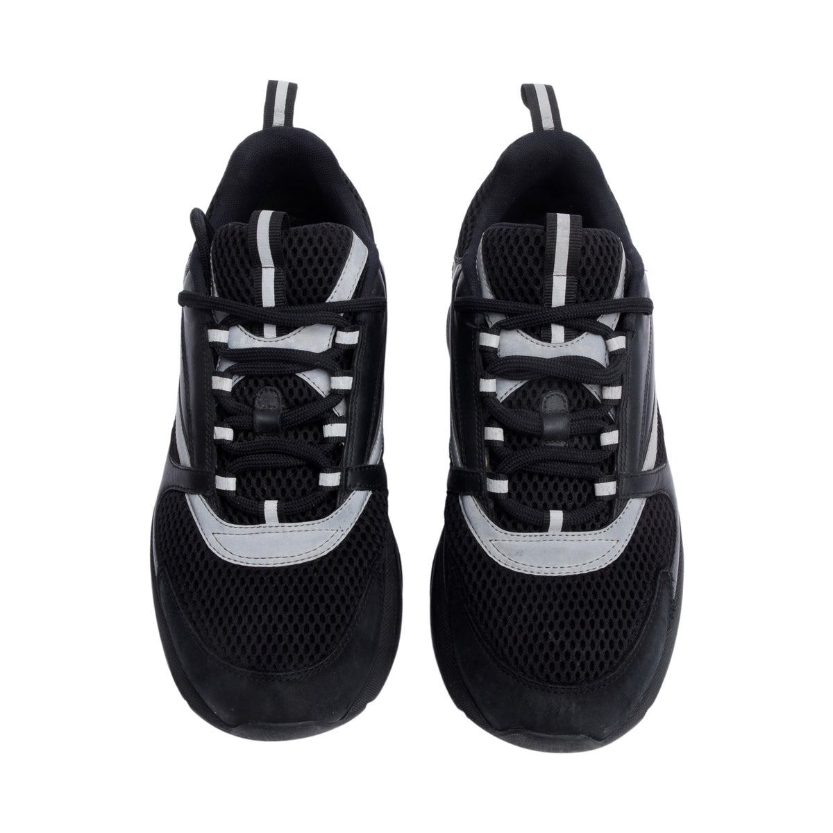 Christian Dior Black/Grey Mesh Technical Fabric B22 Sneakers, Size 