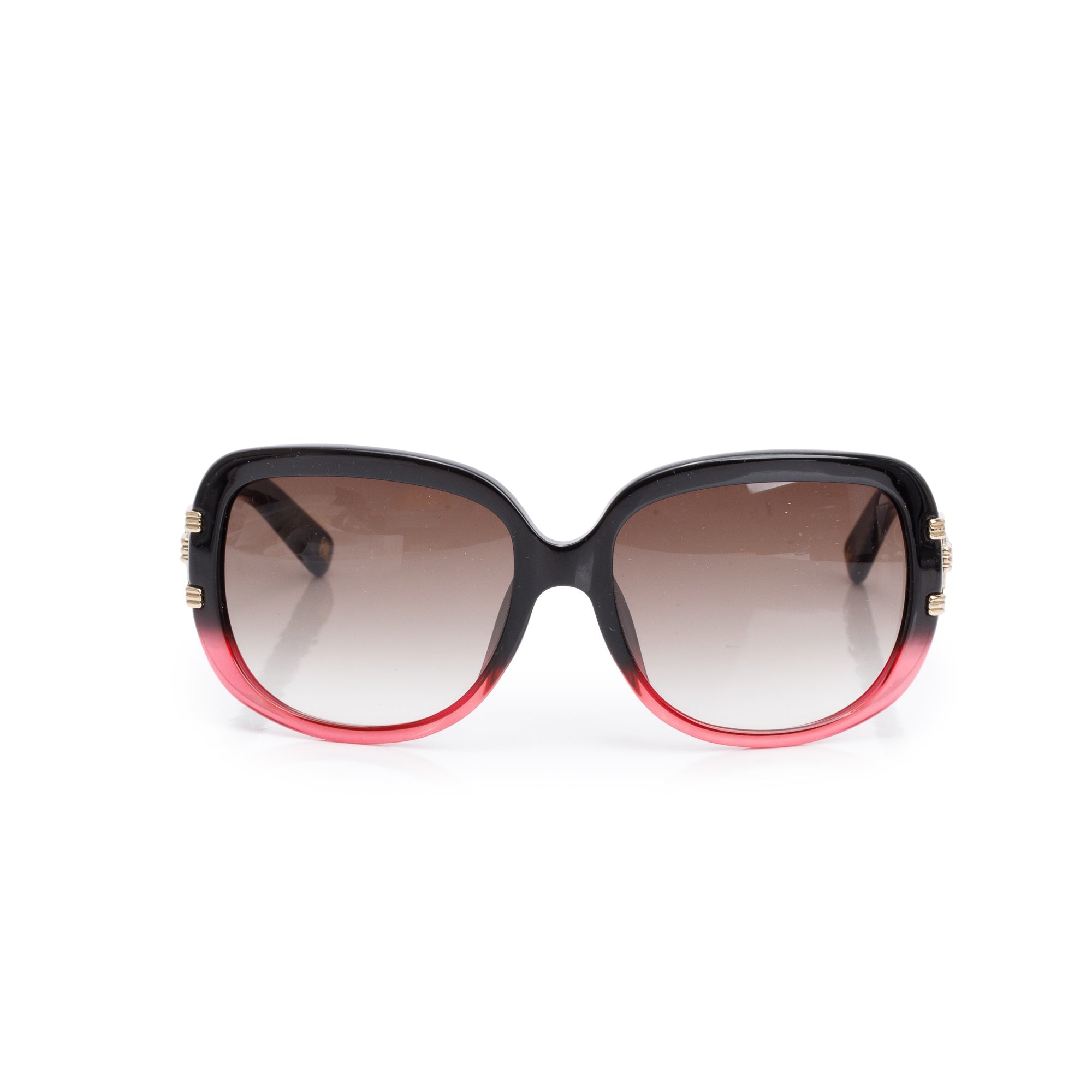 Christian Dior Black/Red Acetate DiorGraphix3F Square Sunglasses w/ Case