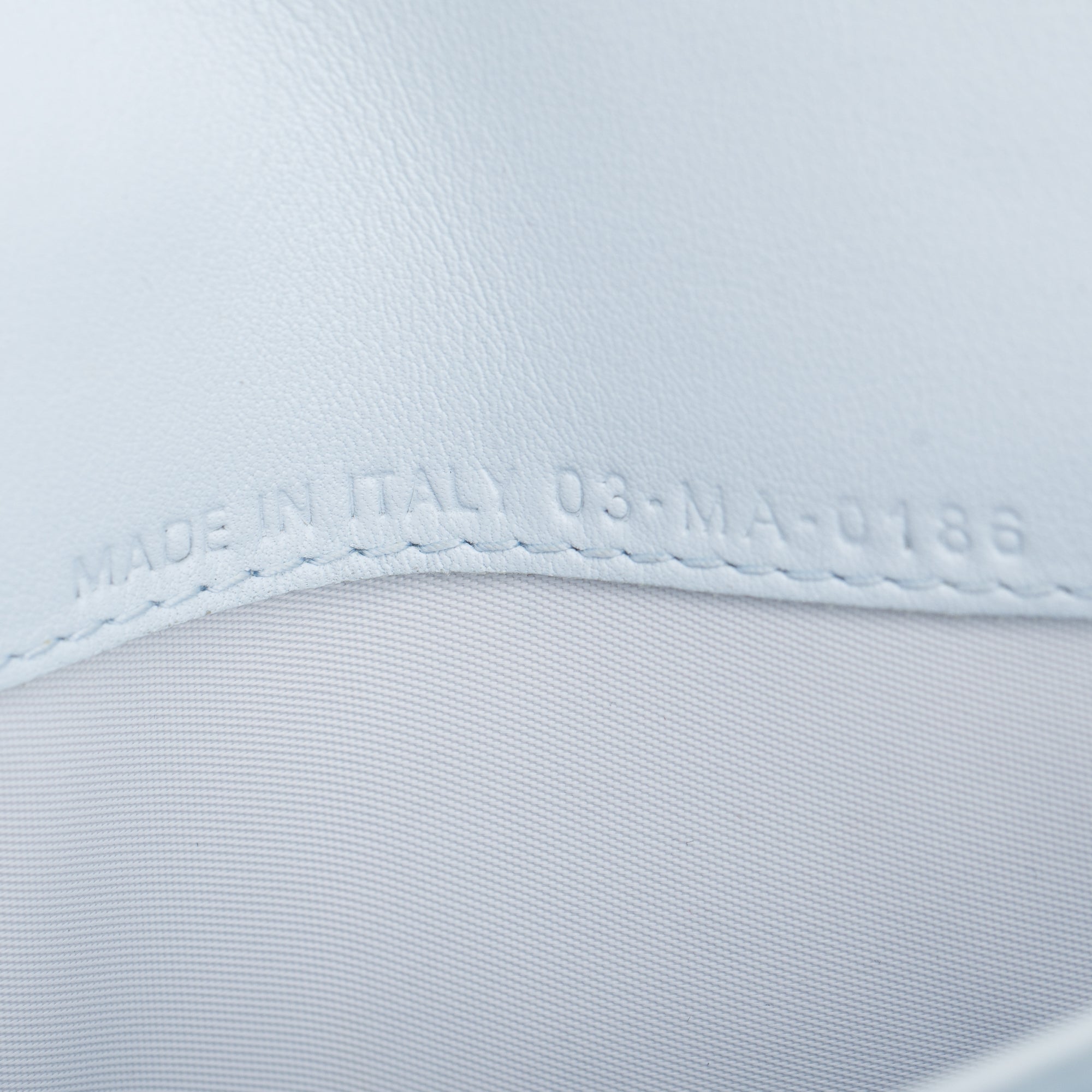 Christian Dior Blue Calfskin Leather Diorama Wallet on Chain