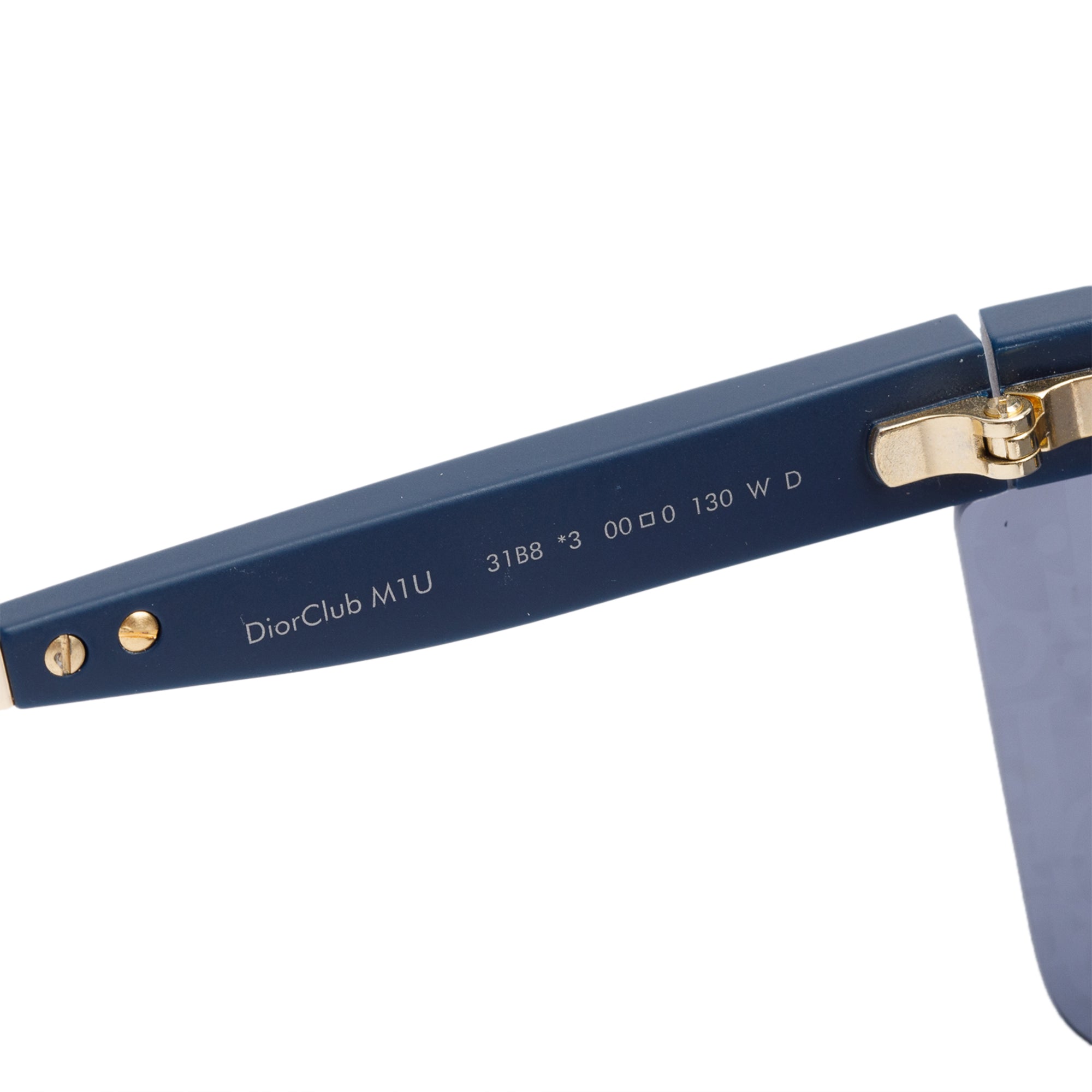 Christian Dior Blue Oblique DiorClub M1U Shield Mask Sunglasses w/ Box & Case