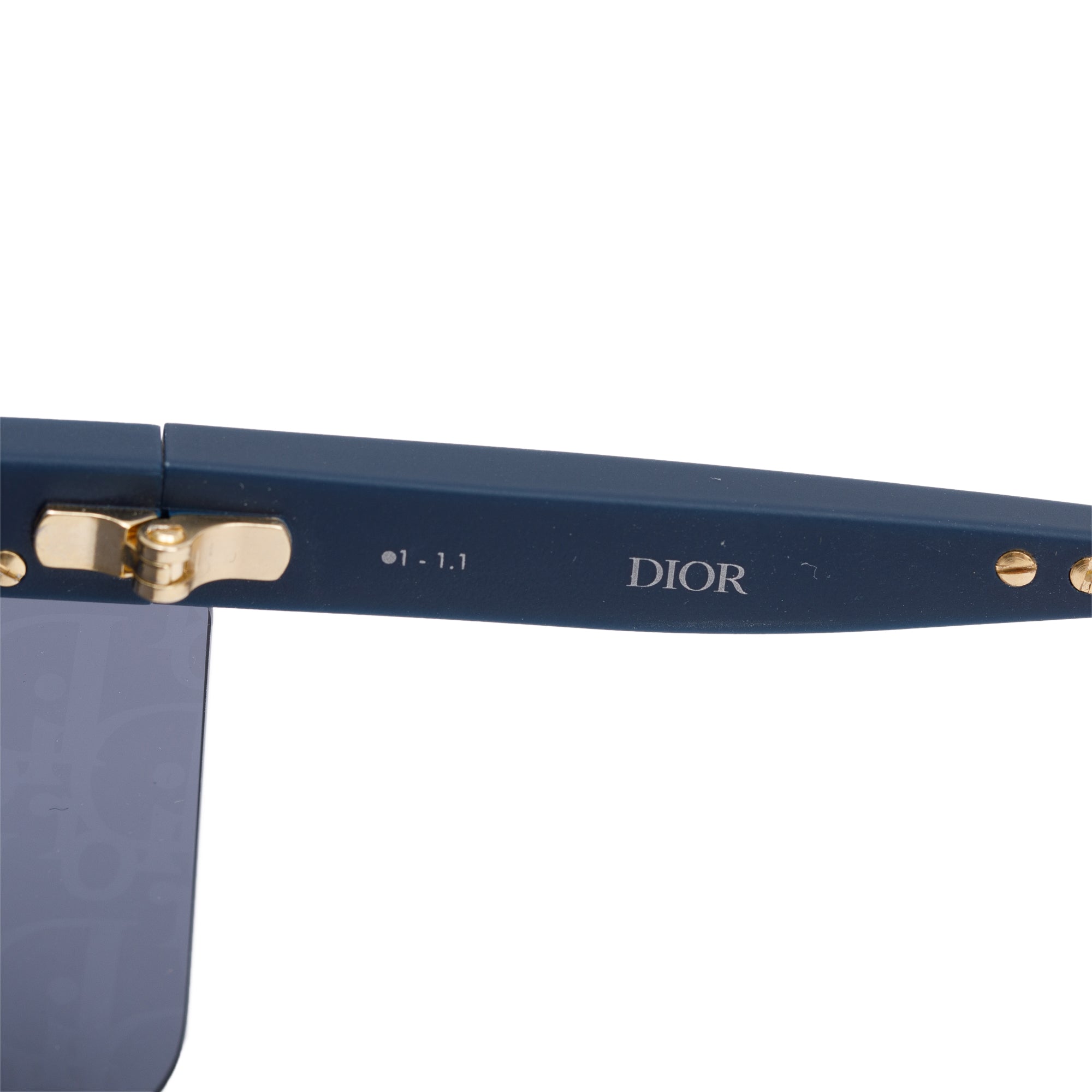 Christian Dior Blue Oblique DiorClub M1U Shield Mask Sunglasses w/ Case