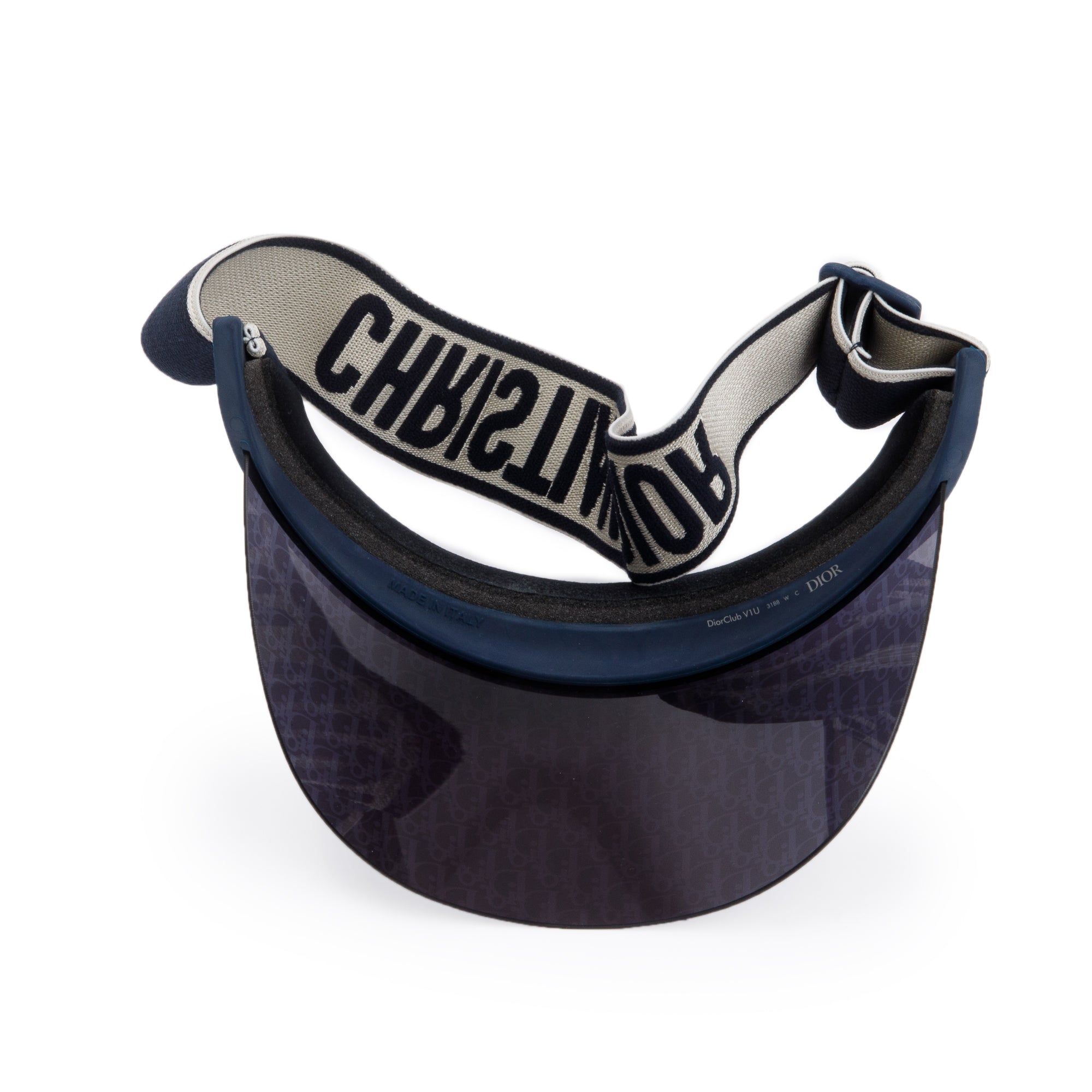 Christian Dior Blue Oblique DiorClub V1U Visor w/ Box