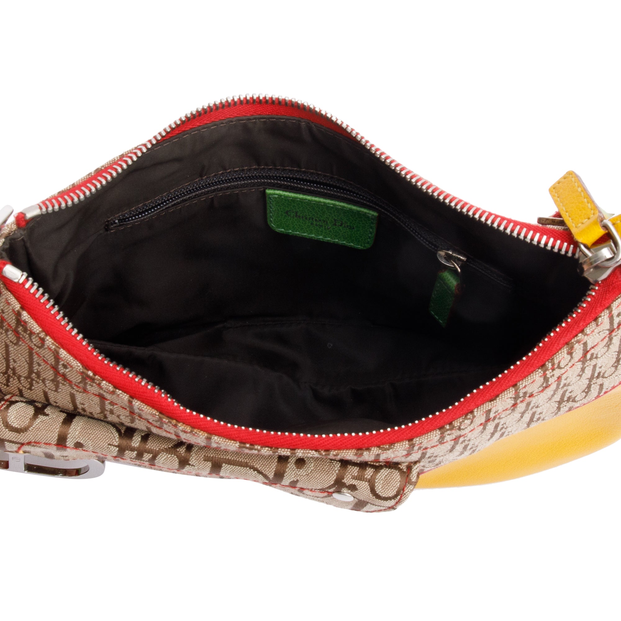 Christian Dior Brown Diorissimo Rasta Double Saddle Bag