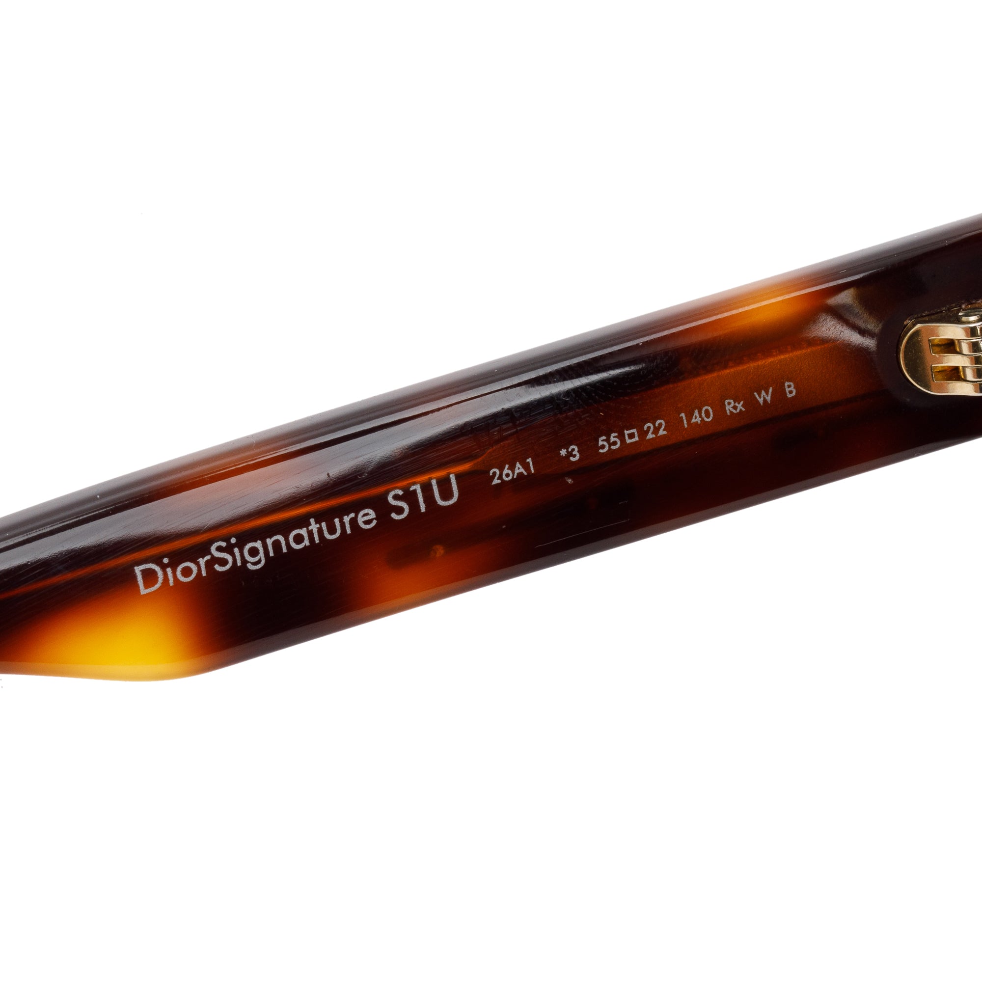 Christian Dior Brown Tortoise Acetate DiorSignature S1U Oversized Sunglasses w/ Box & Case