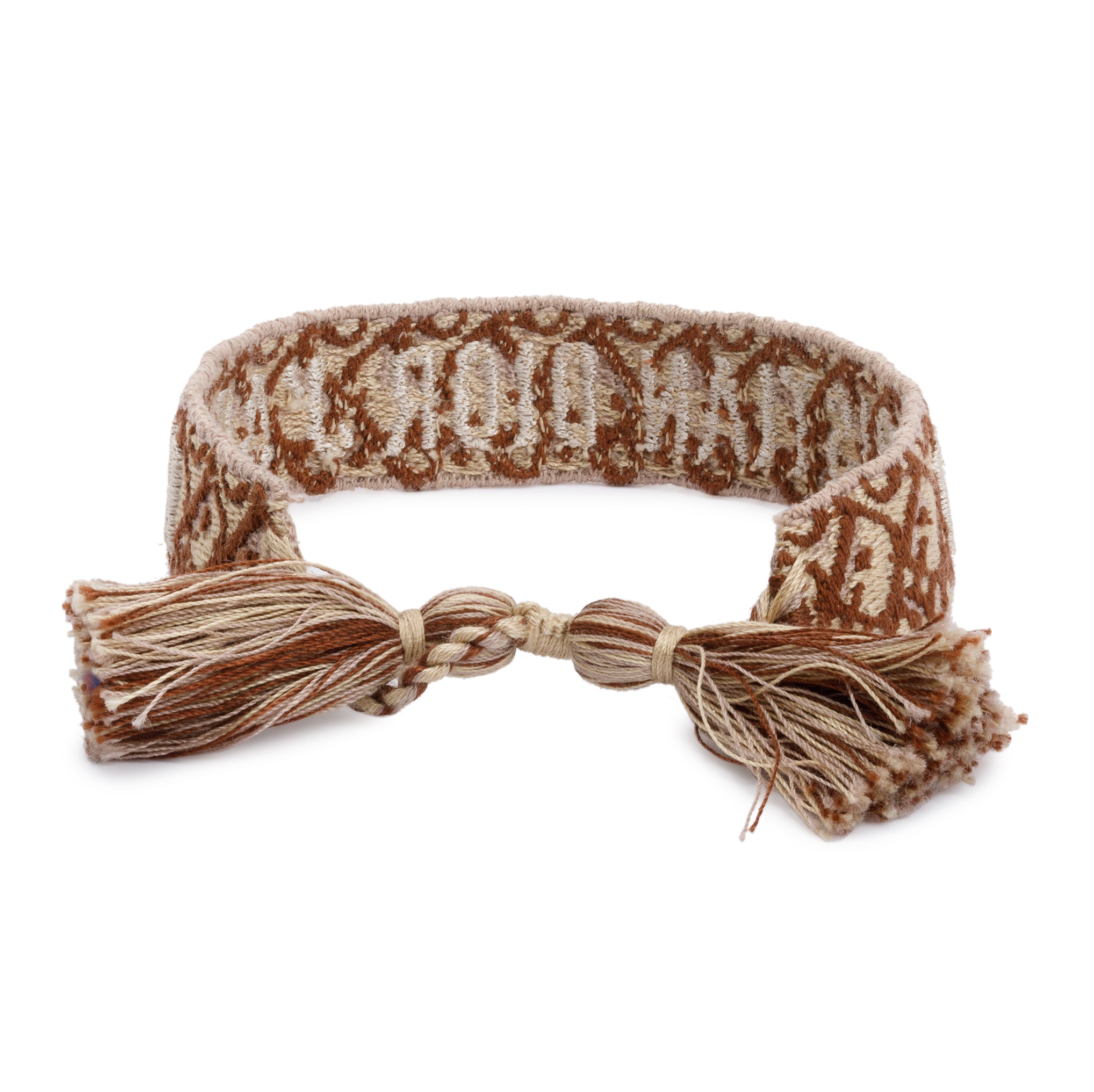 Christian Dior Brown Woven Cotton Oblique J'Adior Friendship Bracelet