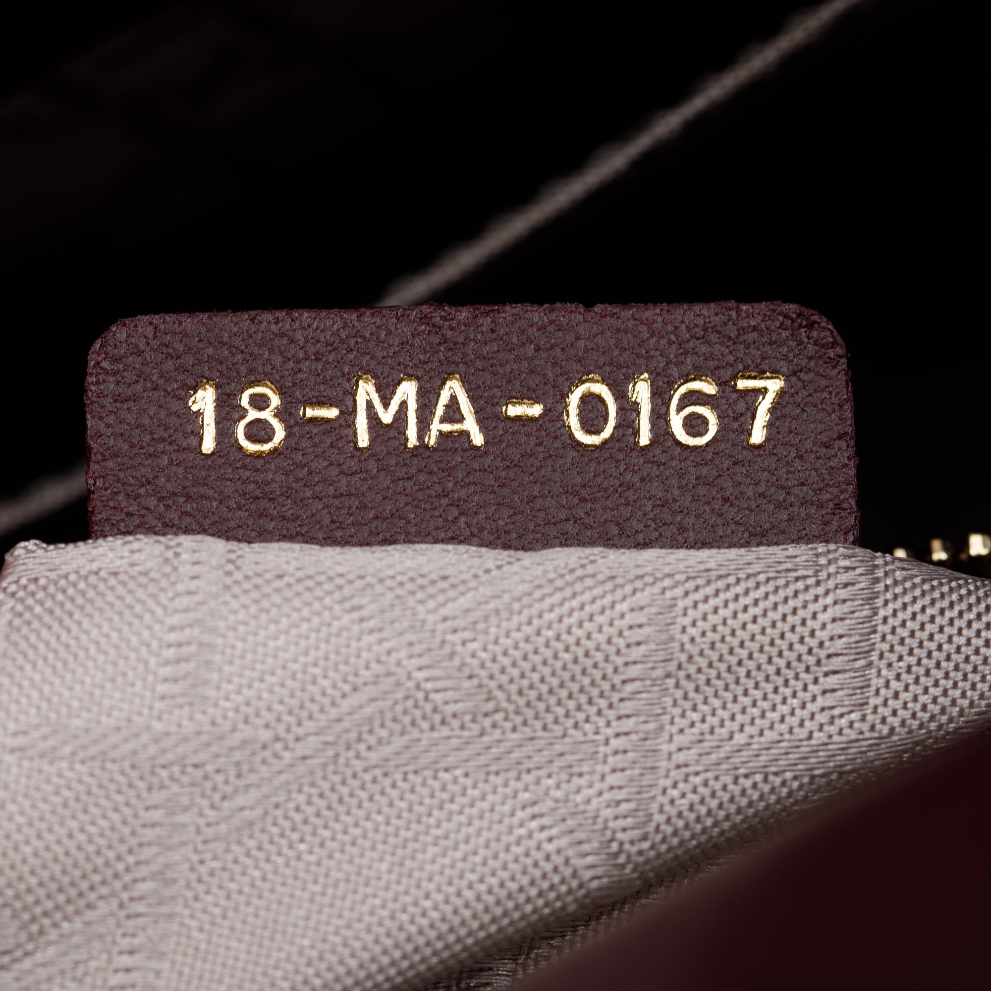 Christian Dior Burgundy Cannage Leather Small Lady Dior Bag w/ Strap, Box & Authenticity Card