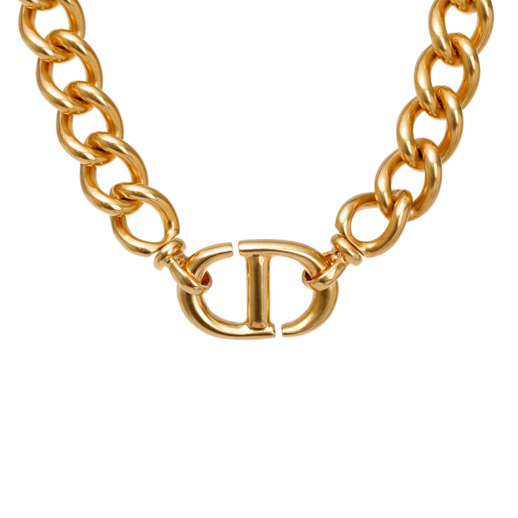 Christian Dior CD Navy Choker Necklace w/ Box