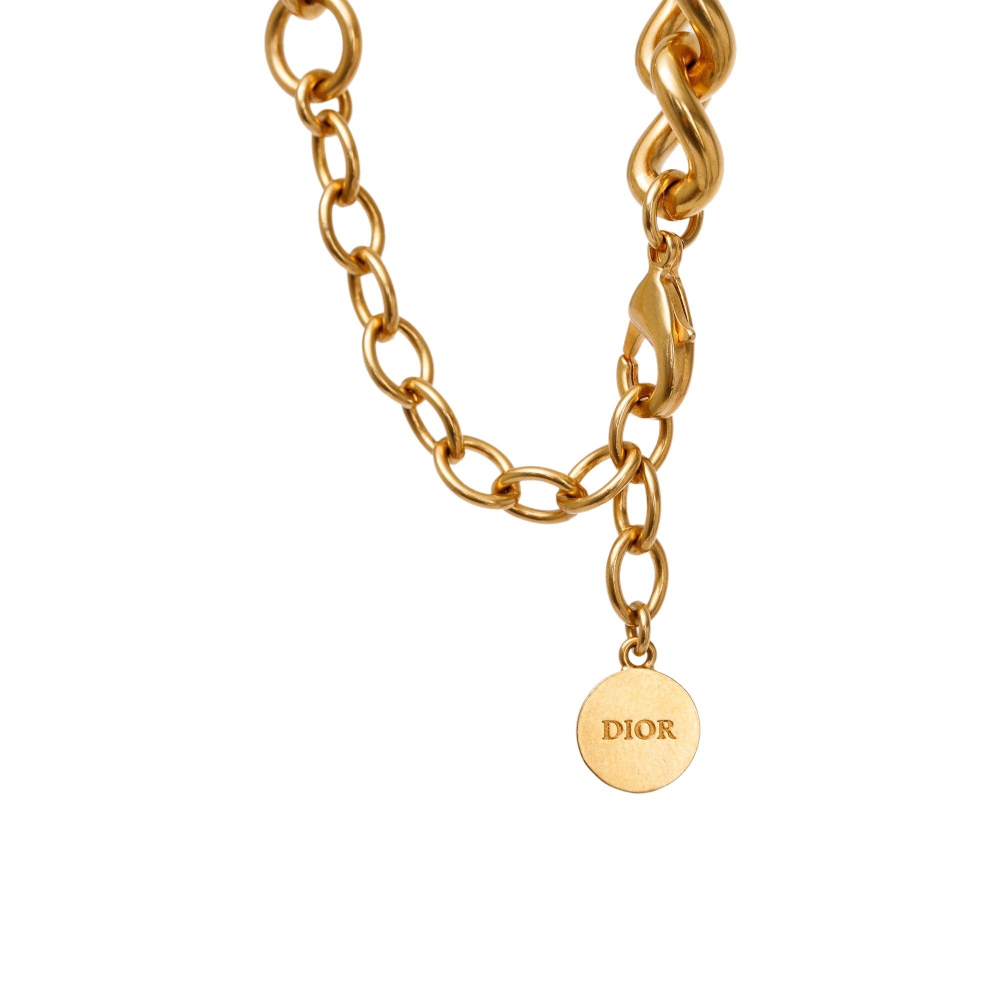 Christian Dior CD Navy Choker Necklace w/ Box