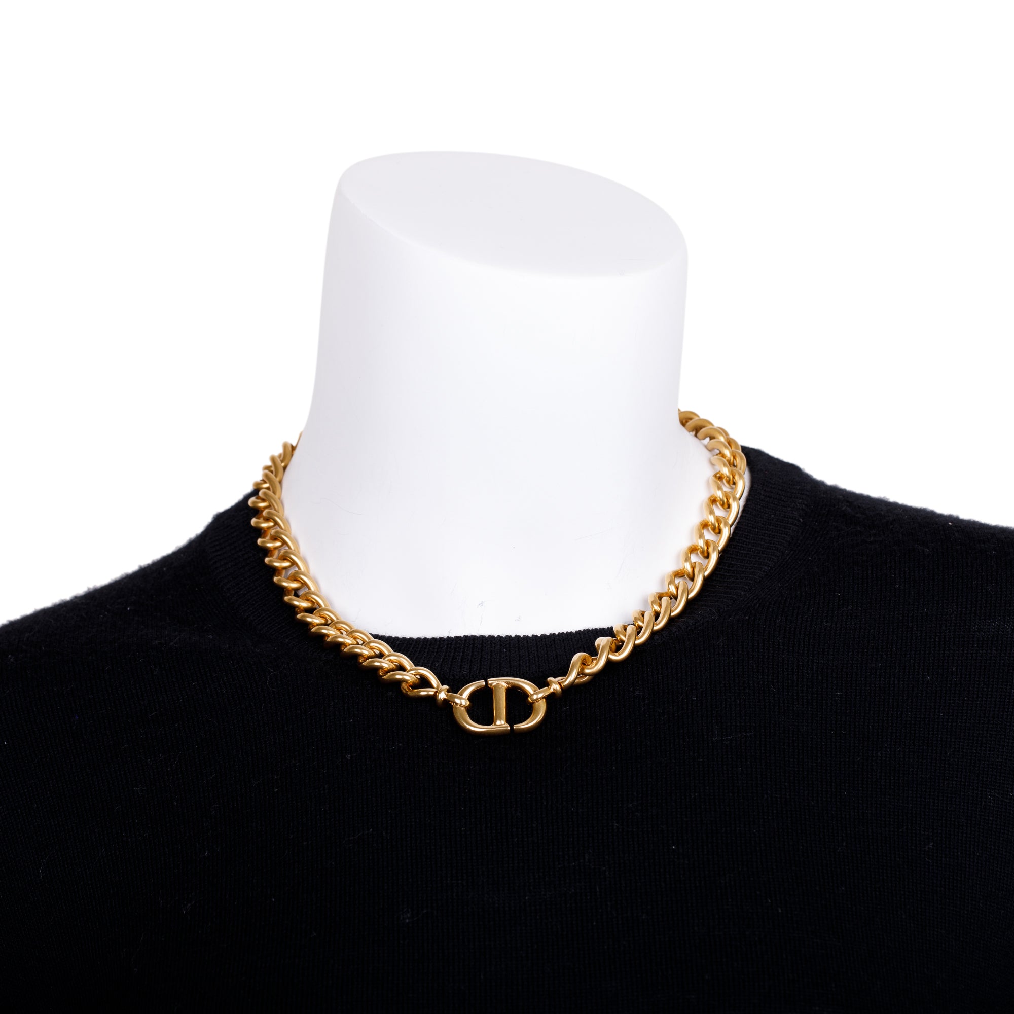 Christian Dior CD Navy Choker Necklace w/ Box