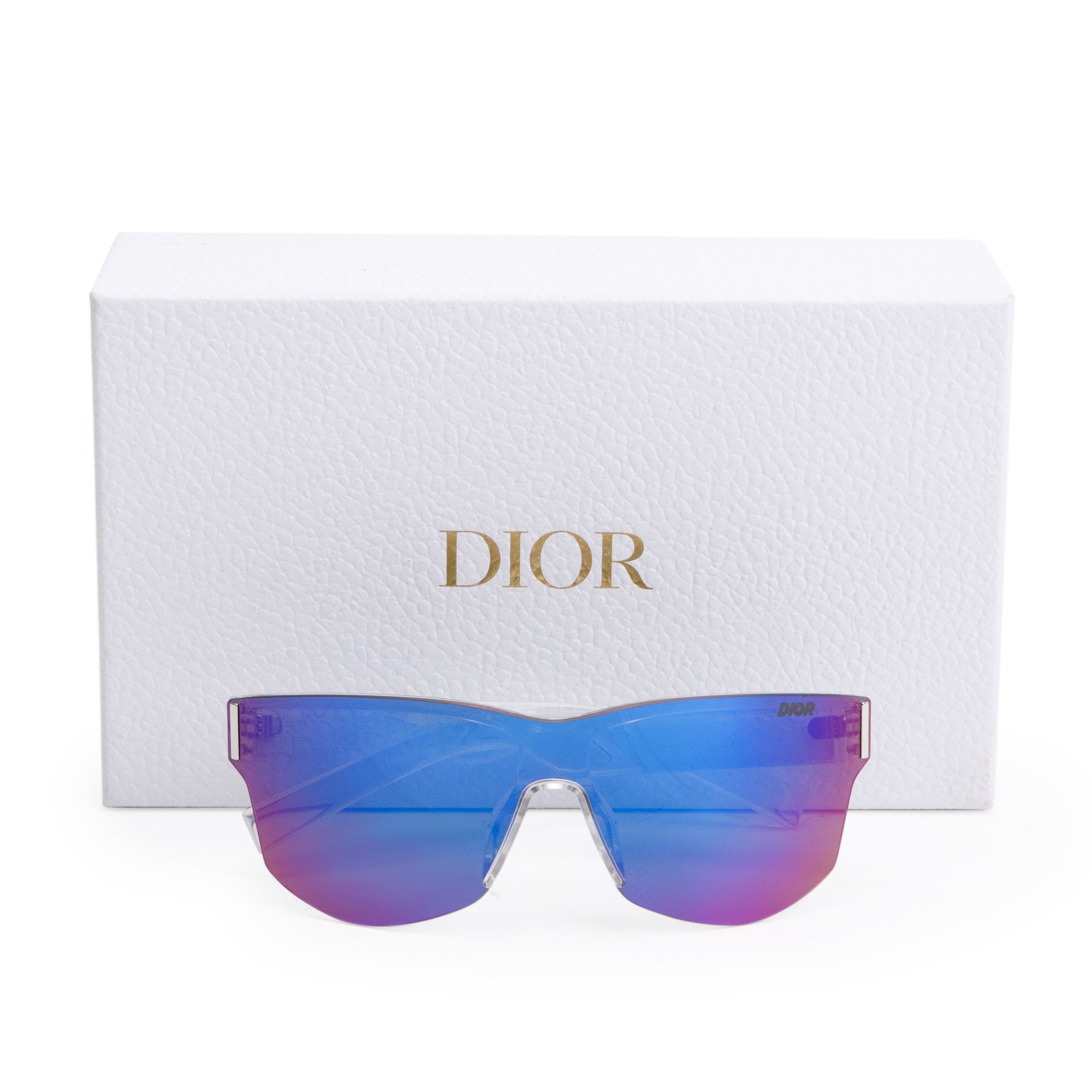 Christian Dior Clear Acetate Diorxtreme M2U Shield Sunglasses w/ Box & Case