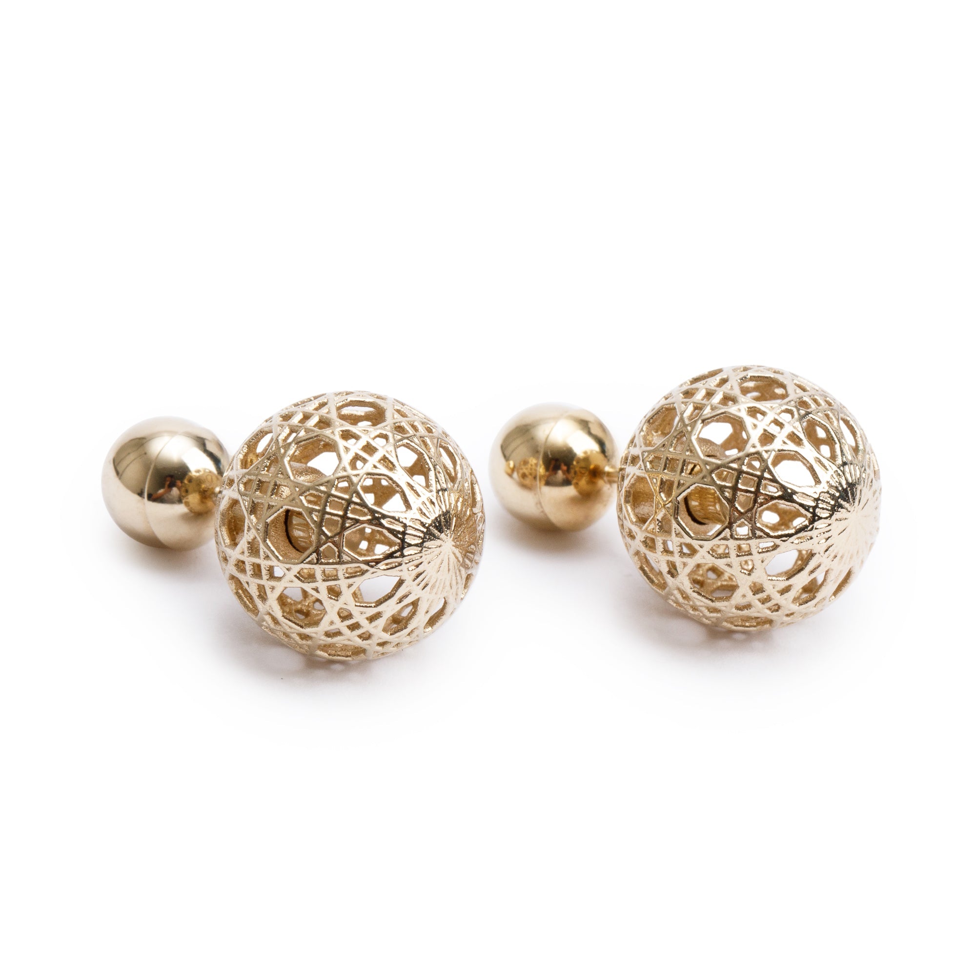 Christian Dior Gold Plated Cannage Mise En Dior Tribales Earrings w/ Box