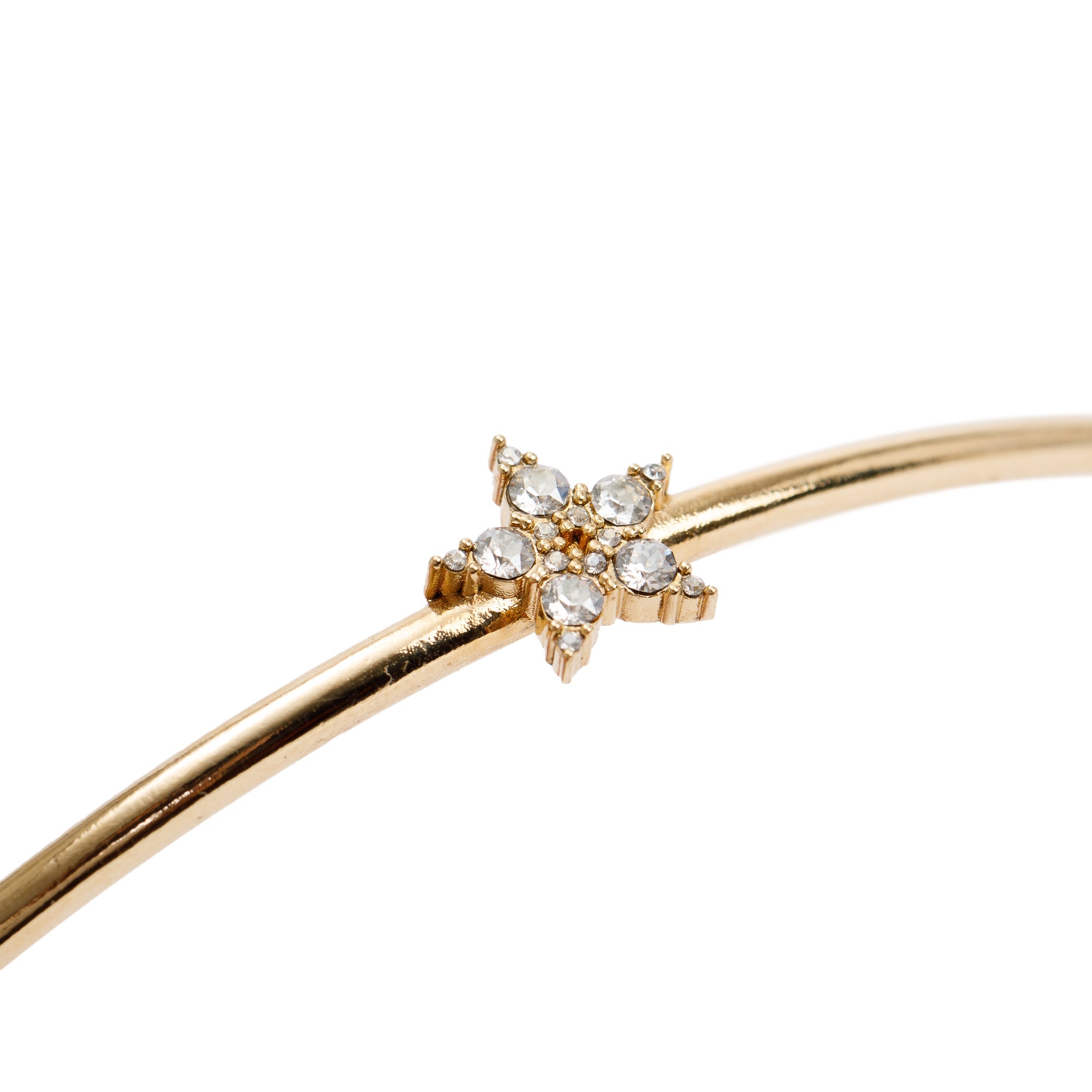 Christian Dior Gold Plated Crystal Tiara Headband