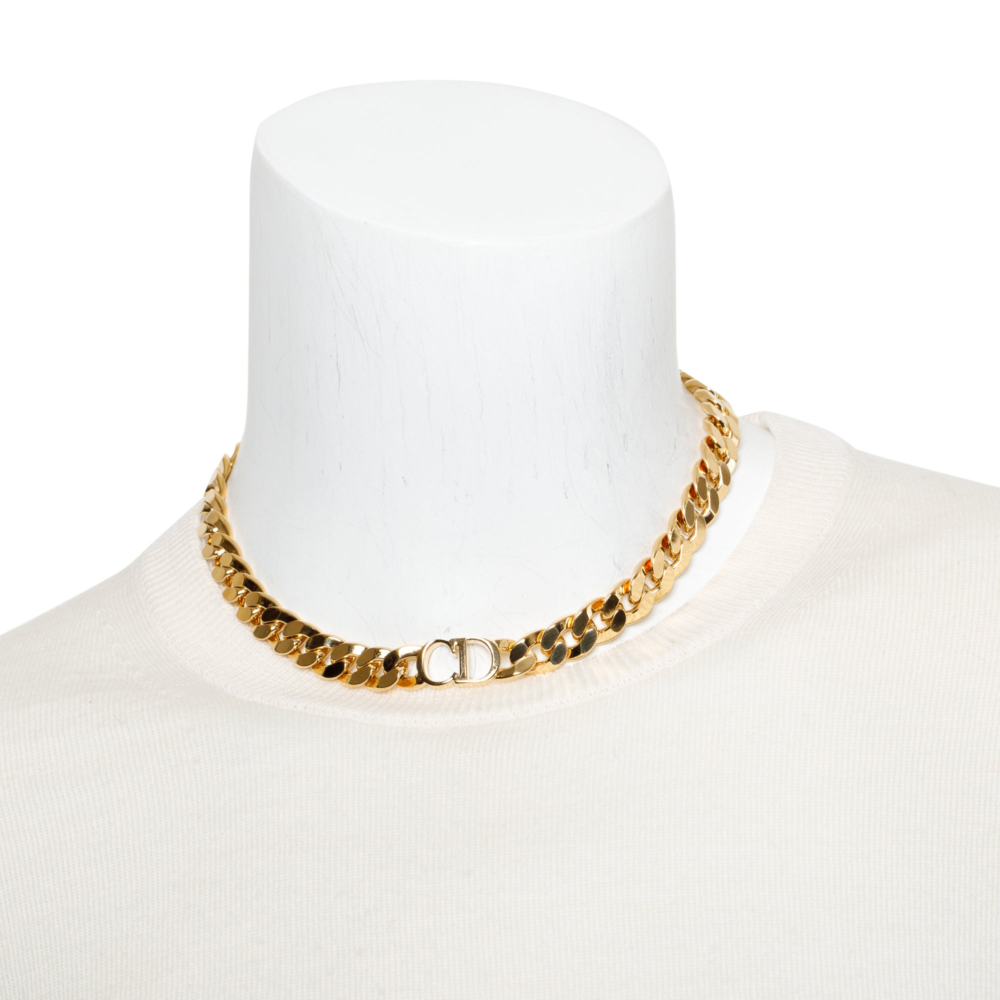 Christian Dior Gold Plated Danseuse Eotile Chain Choker Necklace