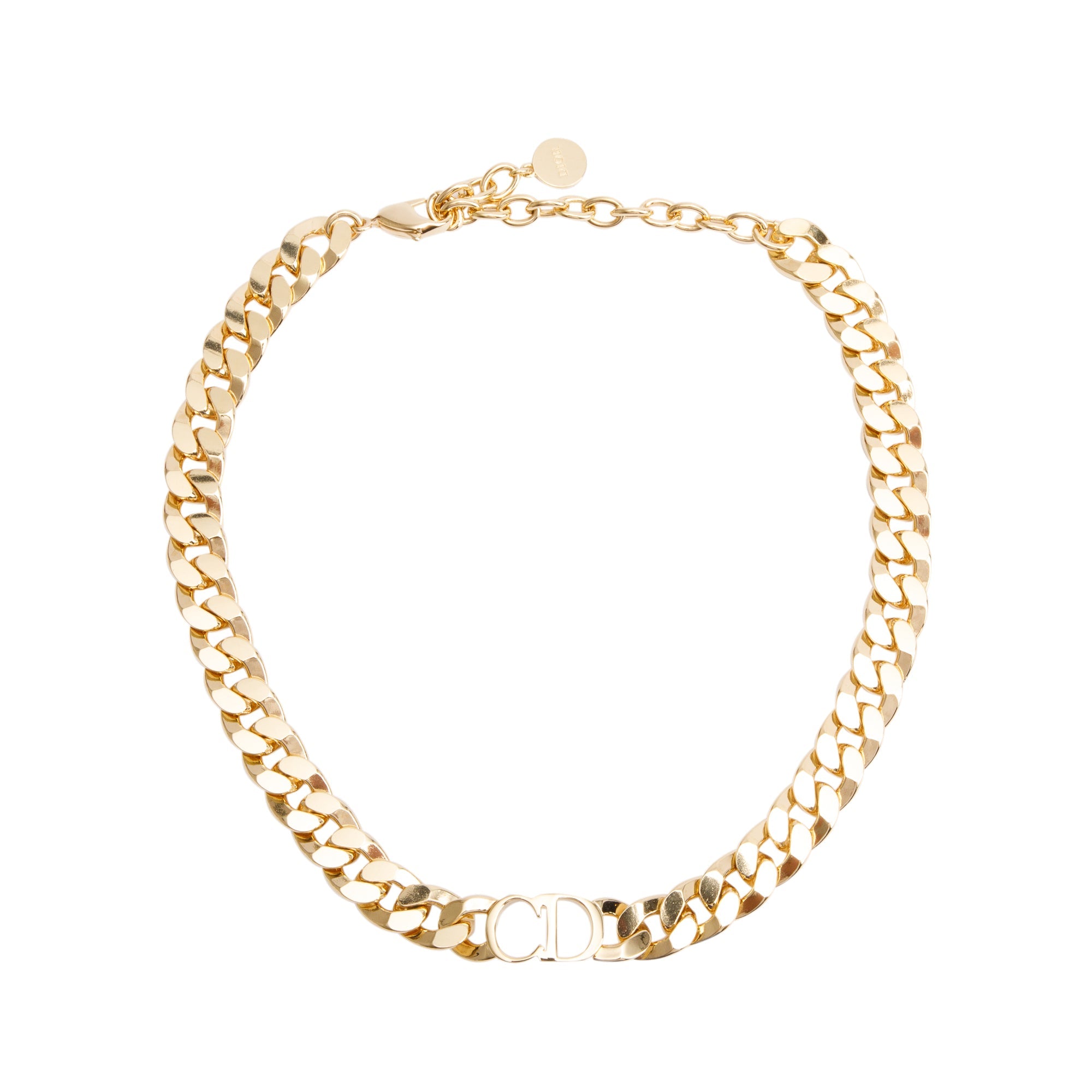 Christian Dior Gold Plated Danseuse Eotile Chain Choker Necklace w/ Box